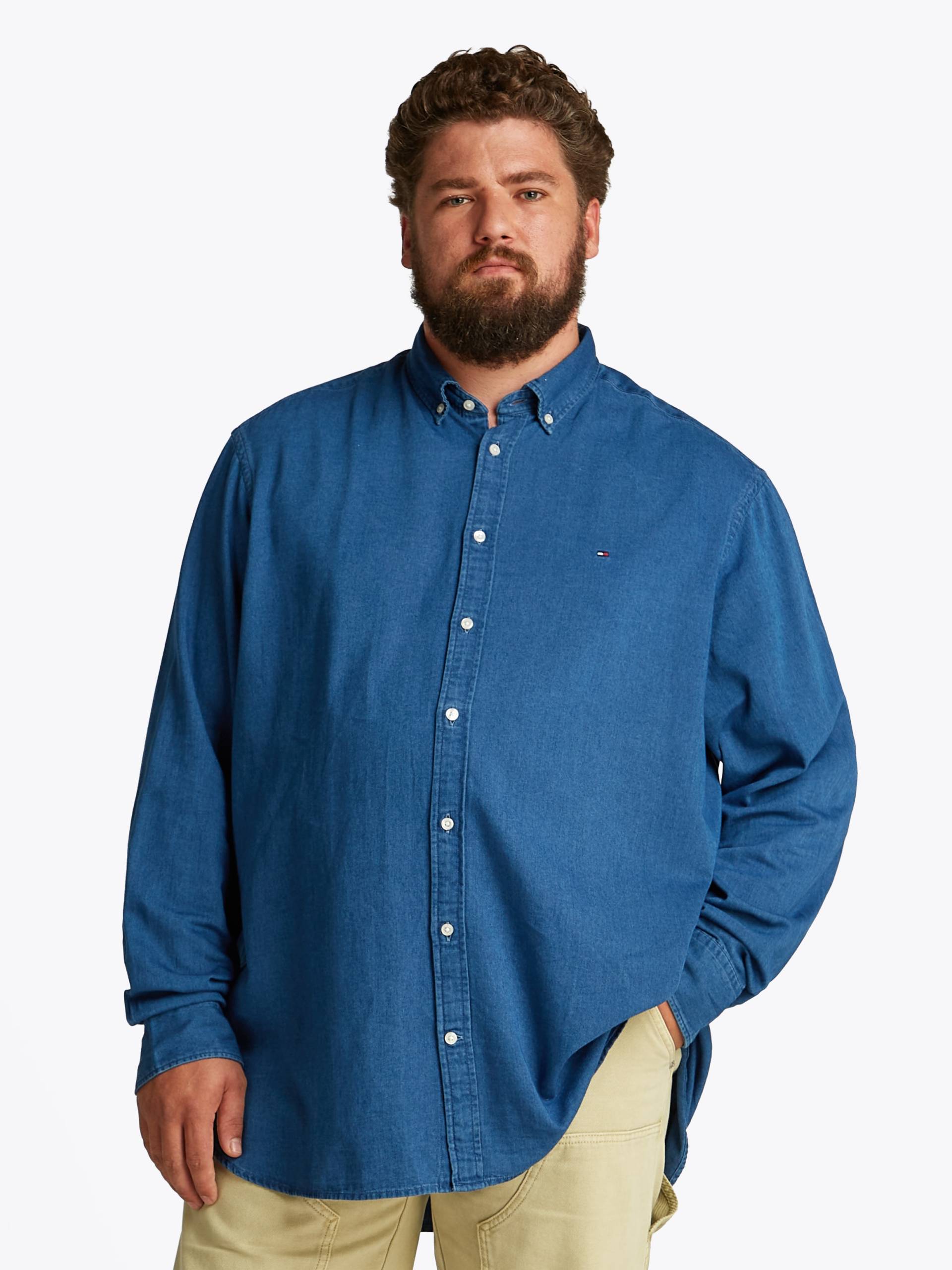 Tommy Hilfiger Big & Tall Jeanshemd »BT-CHAMBRAY SHIRT-B«, in Grossen Grössen, Mit Logostickerei von TOMMY HILFIGER Big & Tall