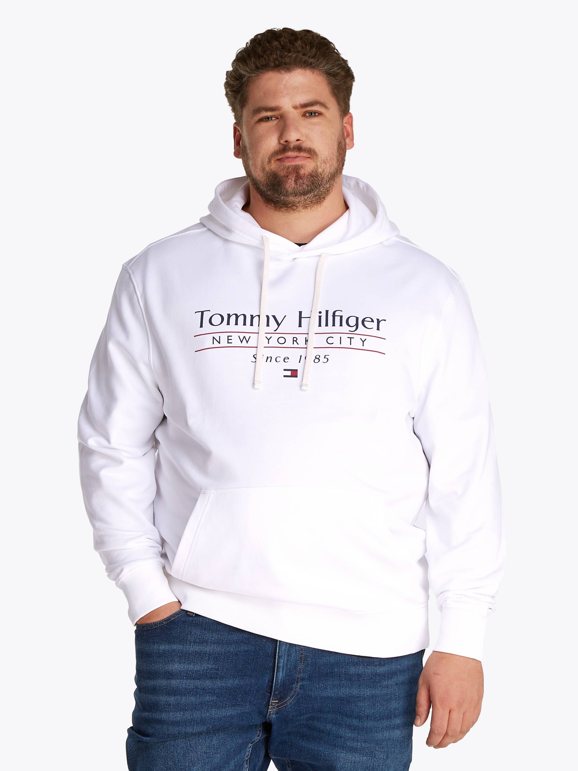 Tommy Hilfiger Big & Tall Kapuzensweatshirt »BT-HILFIGER CENTER STACK HOODY-B«, Grosse Grössen von TOMMY HILFIGER Big & Tall