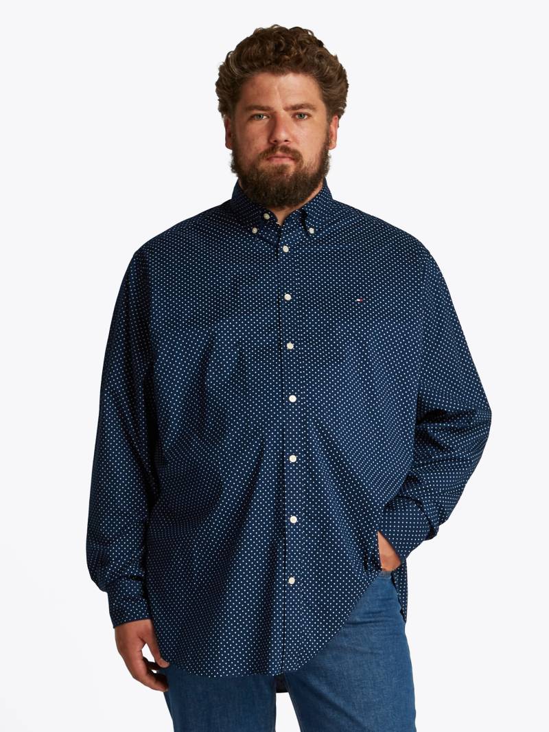 Tommy Hilfiger Big & Tall Langarmhemd »BT-FLEX POPLIN POLKA DOT S-B«, in Grossen Grössen, Logostickerei von TOMMY HILFIGER Big & Tall