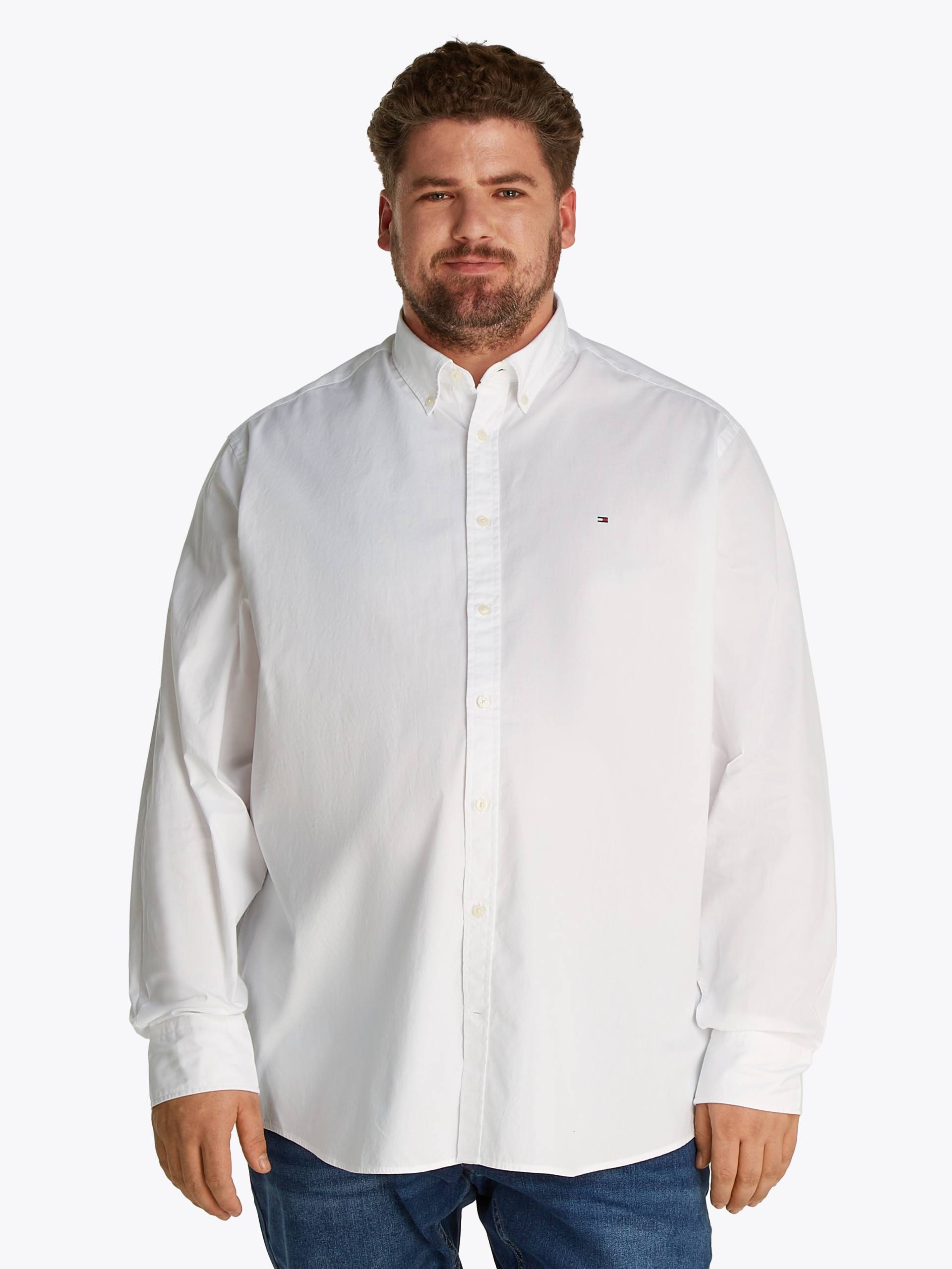 Tommy Hilfiger Big & Tall Langarmhemd »BT-FLEX POPLIN SOLID RF SHIRT-B«, Grosse Grössen von TOMMY HILFIGER Big & Tall