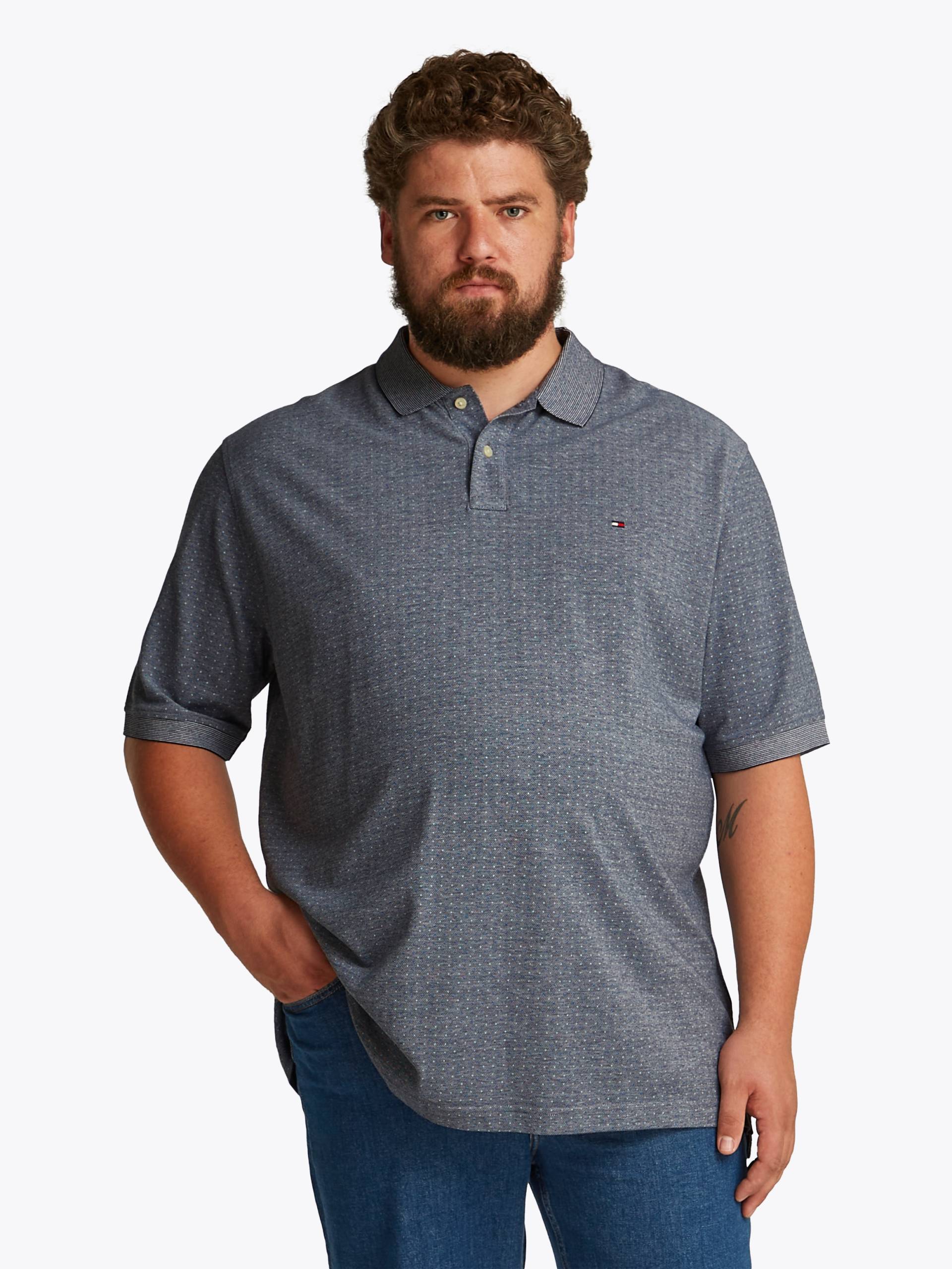 Tommy Hilfiger Big & Tall Poloshirt »BT-PIQUE MICROPRINT REG POLO-B«, in Grossen Grössen, Logostickerei von TOMMY HILFIGER Big & Tall