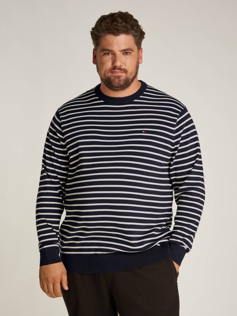 Tommy Hilfiger Big & Tall Rundhalspullover »BT-ESSENTIAL COTTON CREW NECK-B«, in Grossen Grössen, Logostickerei von TOMMY HILFIGER Big & Tall