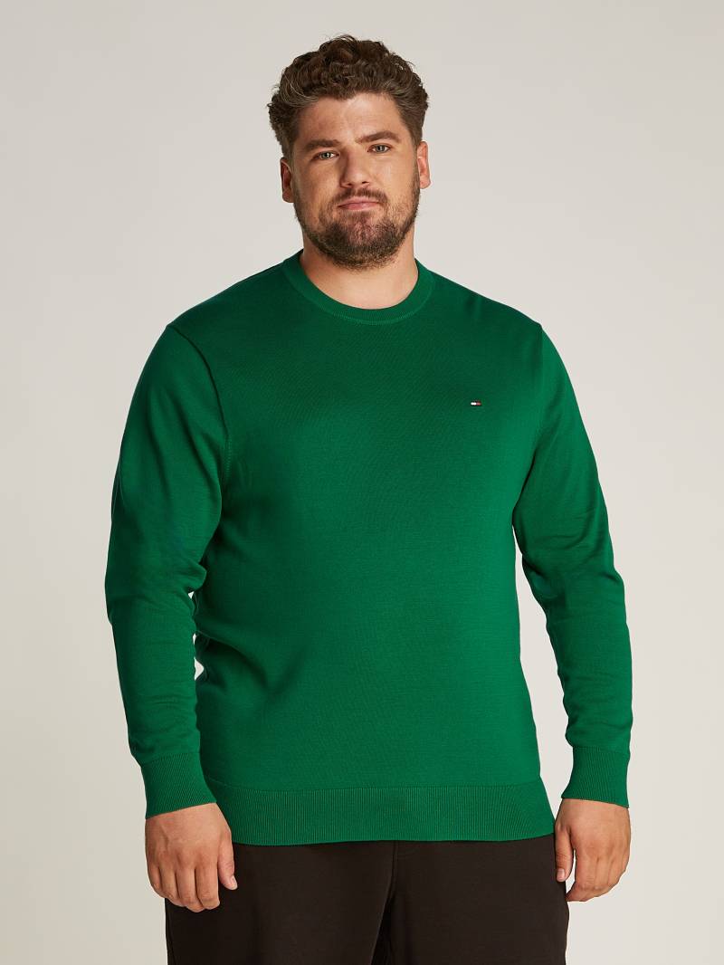 Tommy Hilfiger Big & Tall Rundhalspullover »BT-ESSENTIAL COTTON CREW NECK-B«, in Grossen Grössen, Logostickerei von TOMMY HILFIGER Big & Tall