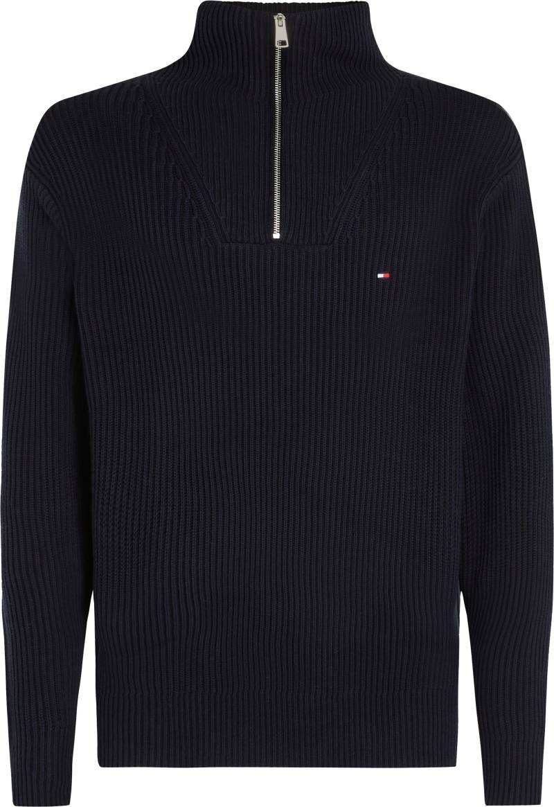 Tommy Hilfiger Big & Tall Stehkragenpullover »BT-CHUNKY CTN RIB NAUTICAL ZM-B«, in Grossen Grössen, Logostickerei von TOMMY HILFIGER Big & Tall