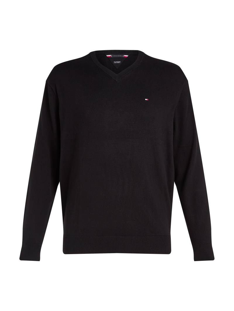 Tommy Hilfiger Big & Tall Strickpullover »BT-PIMA ORG CTN CASHMERE VNCK-B«, in Grossen Grössen, mit Logostickerei auf Brusthöhe von TOMMY HILFIGER Big & Tall