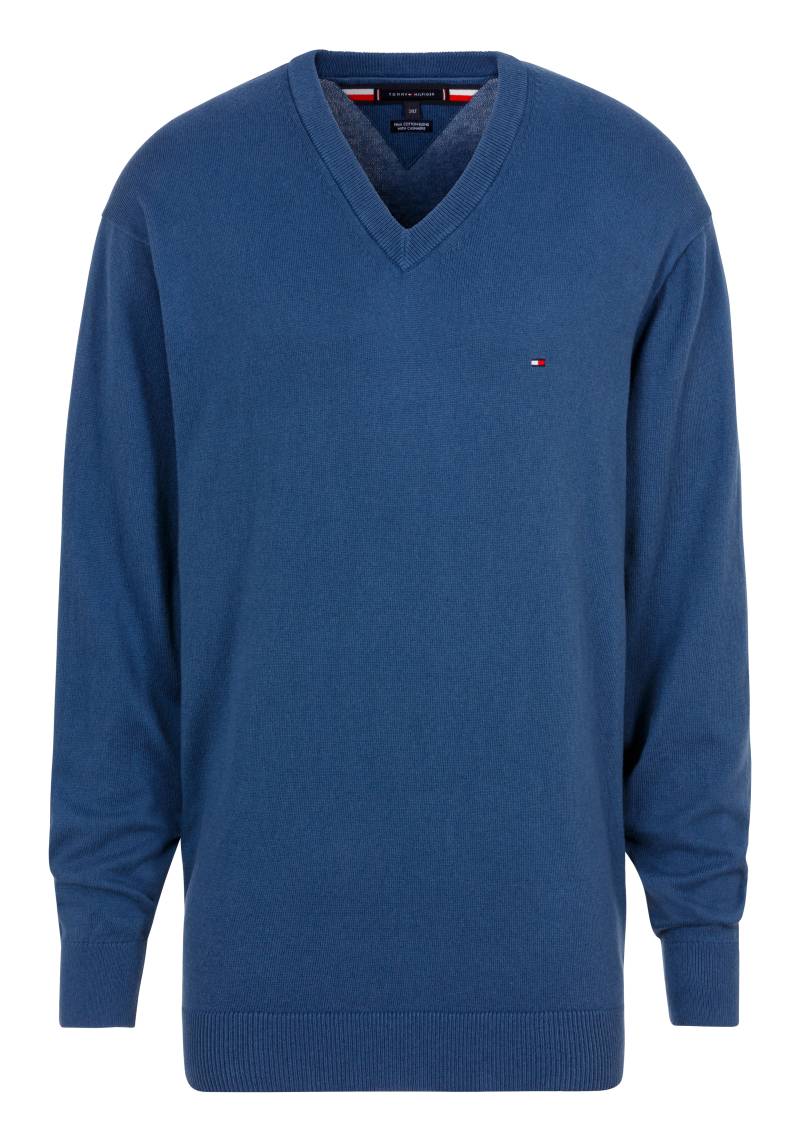 Tommy Hilfiger Big & Tall Strickpullover »BT-PIMA ORG CTN CASHMERE VNCK-B«, in Grossen Grössen, mit Logostickerei auf Brusthöhe von TOMMY HILFIGER Big & Tall