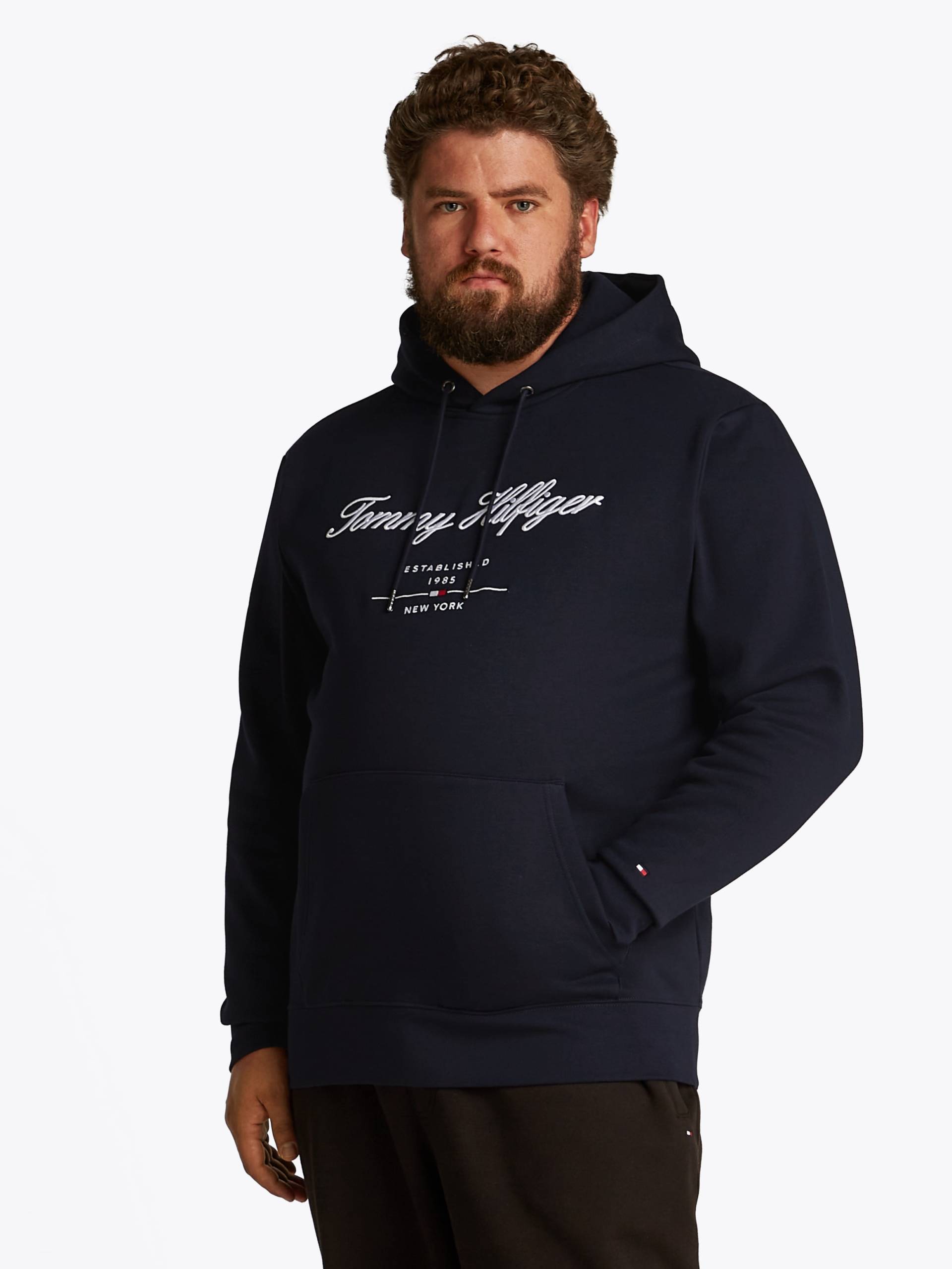 Tommy Hilfiger Big & Tall Sweatshirt »BT-SCRIPT LOGO HOODY-B«, in Grossen Grössen, Logostickerei von TOMMY HILFIGER Big & Tall