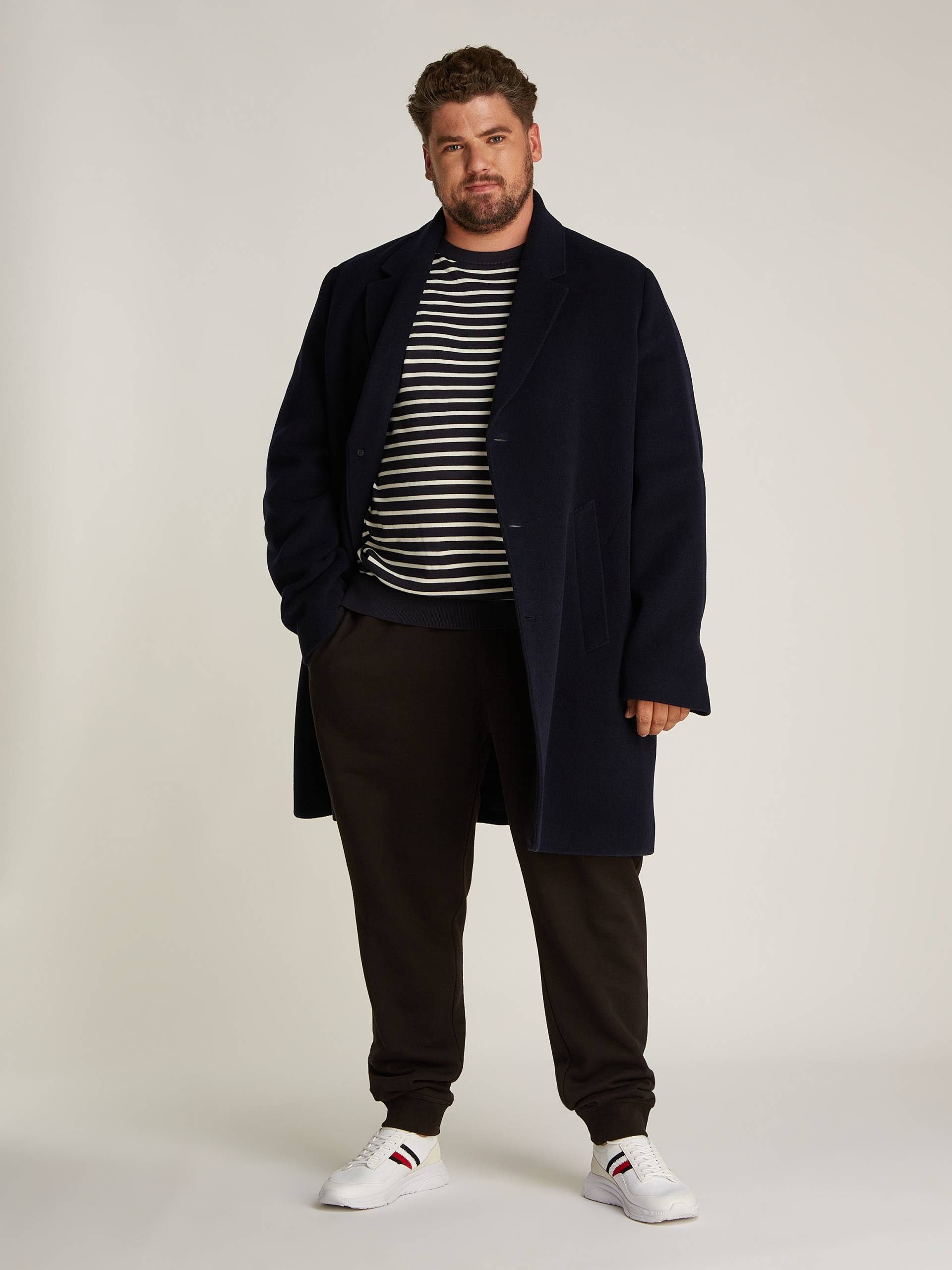 Tommy Hilfiger Big & Tall Wollmantel »BT-WOOL MIX COAT-B«, in Grossen Grössen, mit hochwertigen Knöpfen von TOMMY HILFIGER Big & Tall