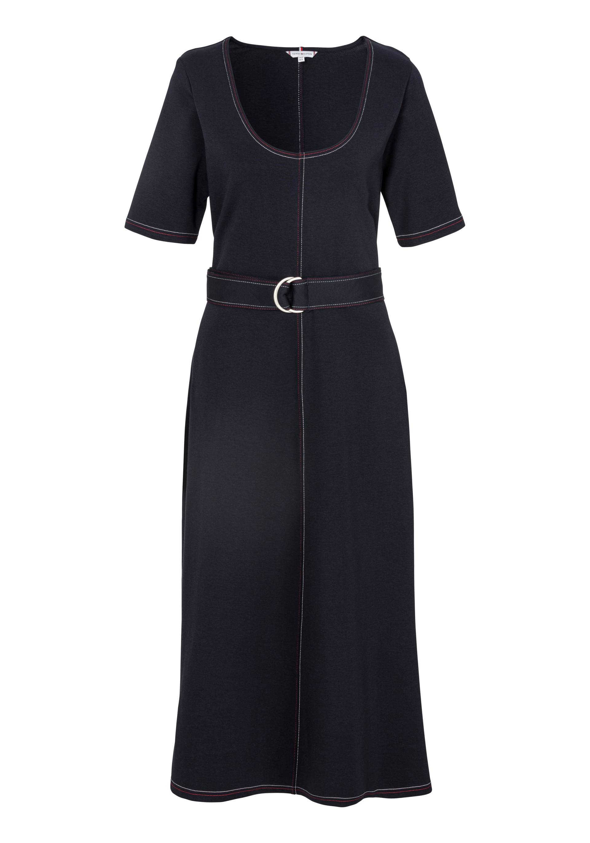 Tommy Hilfiger Curve Blusenkleid »CRV SCP NK BELT MIDI DRS 1/2SLV«, Grosse Grössen von TOMMY HILFIGER Curve