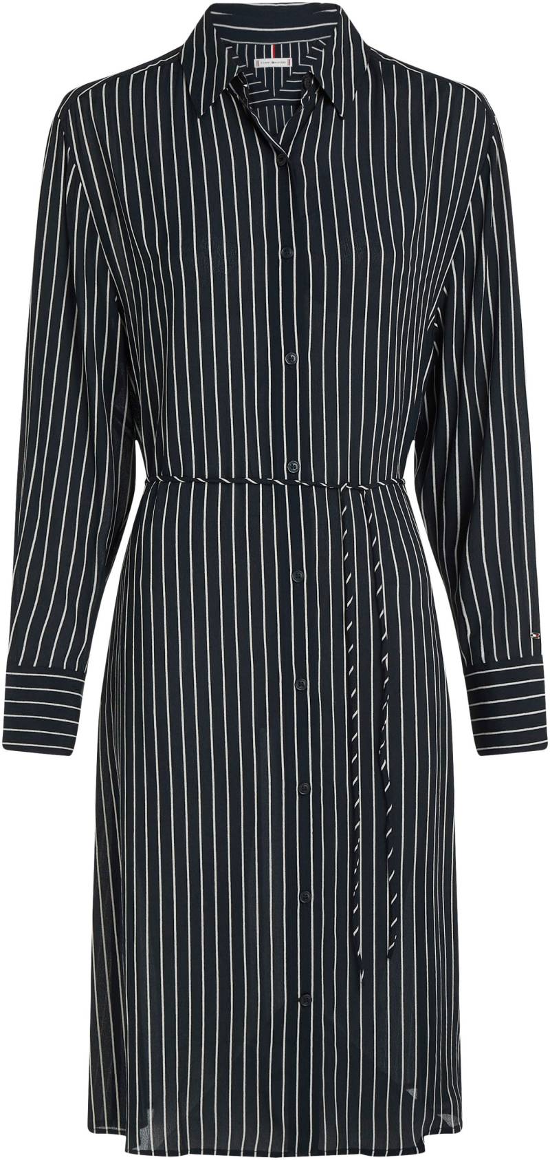 Tommy Hilfiger Curve Blusenkleid »CRV VISCOSE CREPE MIDI DRESS«, in Streifenoptik von TOMMY HILFIGER Curve