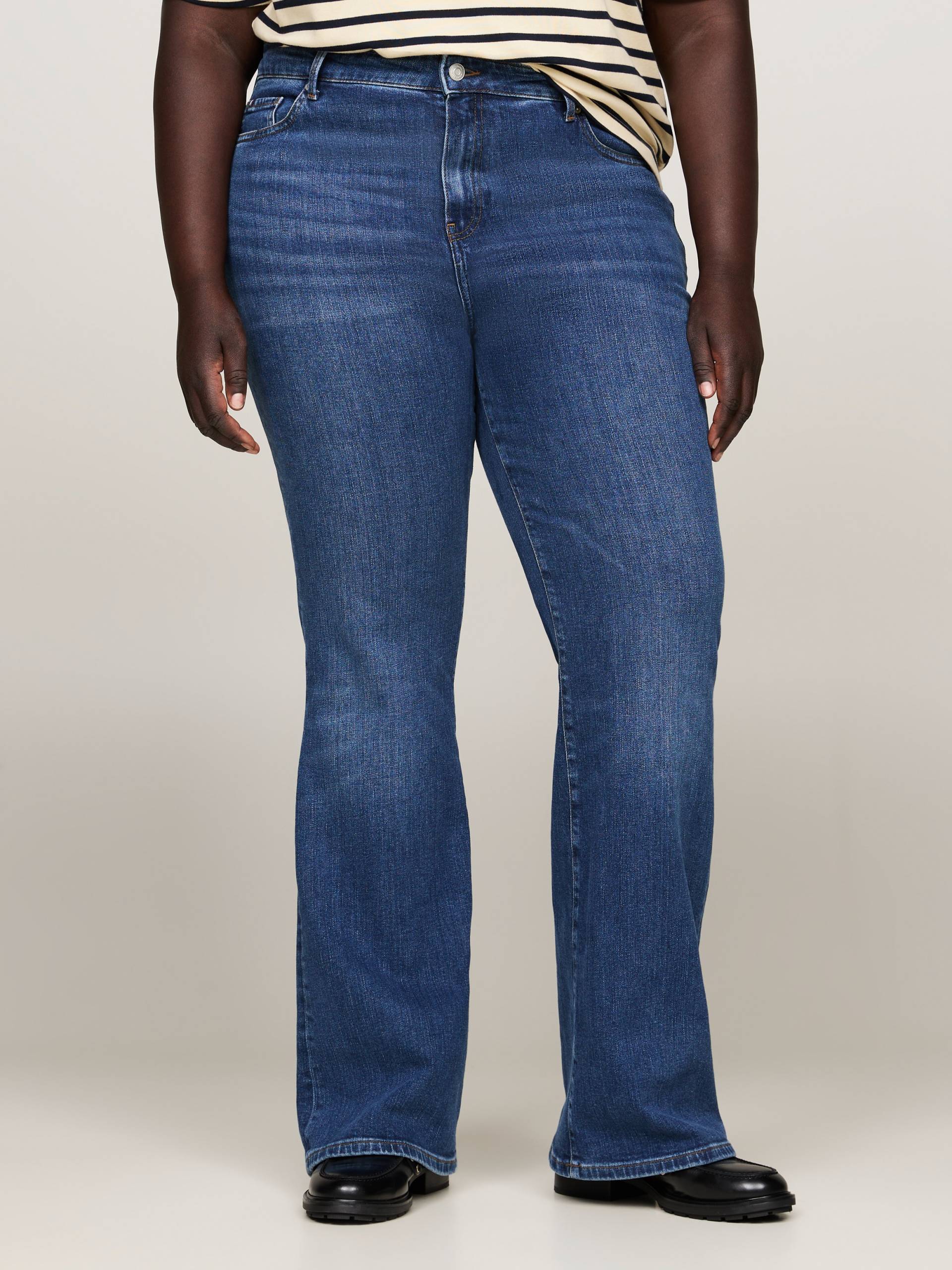 Tommy Hilfiger Curve Bootcut-Jeans »CRV BOOTCUT RW CLER«, Grosse Grössen in Stoned Washed Optik von TOMMY HILFIGER Curve