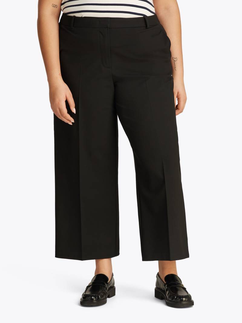 Tommy Hilfiger Curve Culotte »CRV LW BI-STRETCH WIDE CROP PNT«, in Grossen Grössen, cropped, Logostickerei von TOMMY HILFIGER Curve