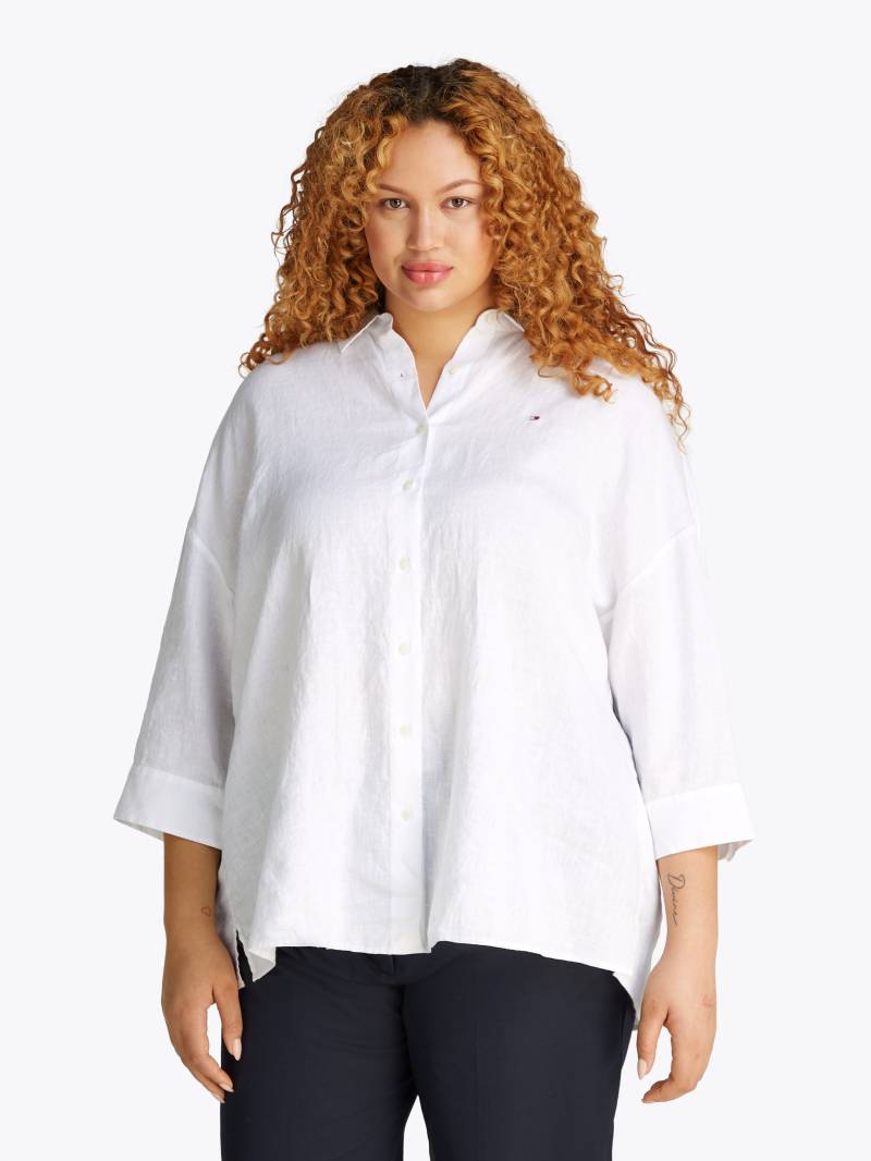 Tommy Hilfiger Curve Hemdbluse »CRV ESS LINEN EASY SHIRT«, in Grossen Grössen, Leinenqualität von TOMMY HILFIGER Curve