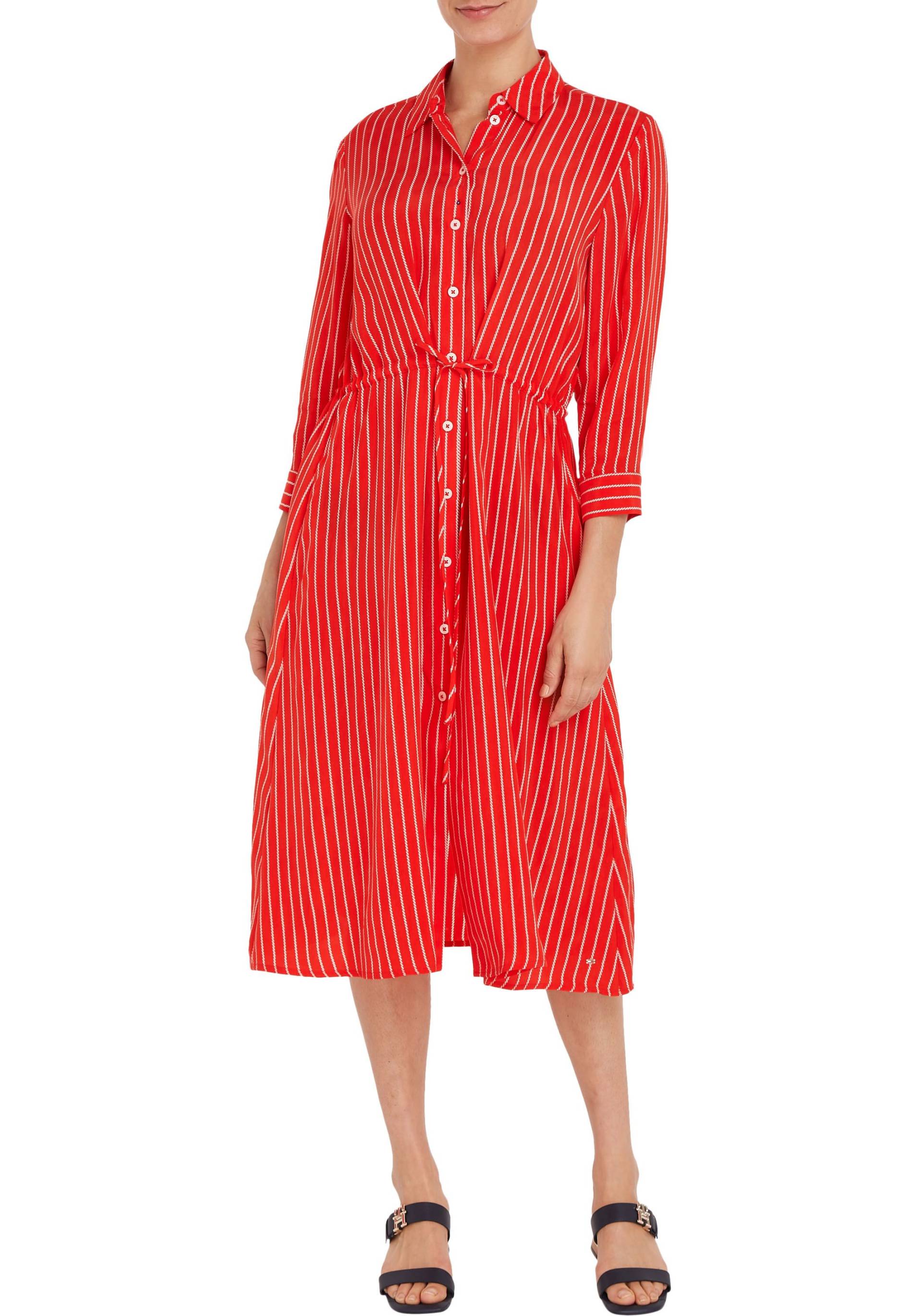 Tommy Hilfiger Curve Hemdblusenkleid »CRV CUPRO ROPE ST SHIRT DRESS«, PLUS SIZE CURVE,mit integriertem Bindeband an der Taille von TOMMY HILFIGER Curve