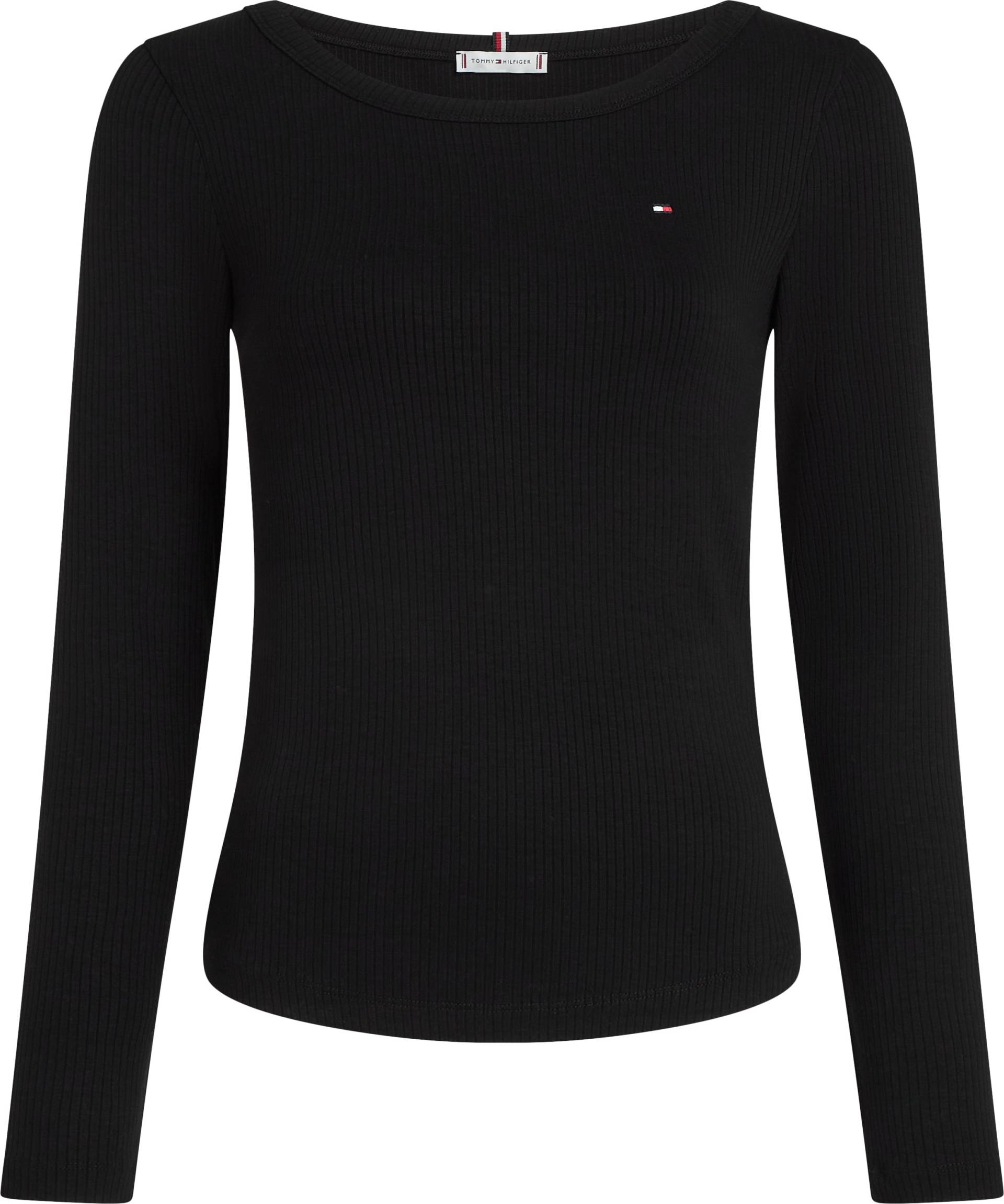 Tommy Hilfiger Curve Langarmshirt »Shirt CRV SLIM 5X2 RIB O«, in Grossen Grössen, mit Logostickerei von TOMMY HILFIGER Curve