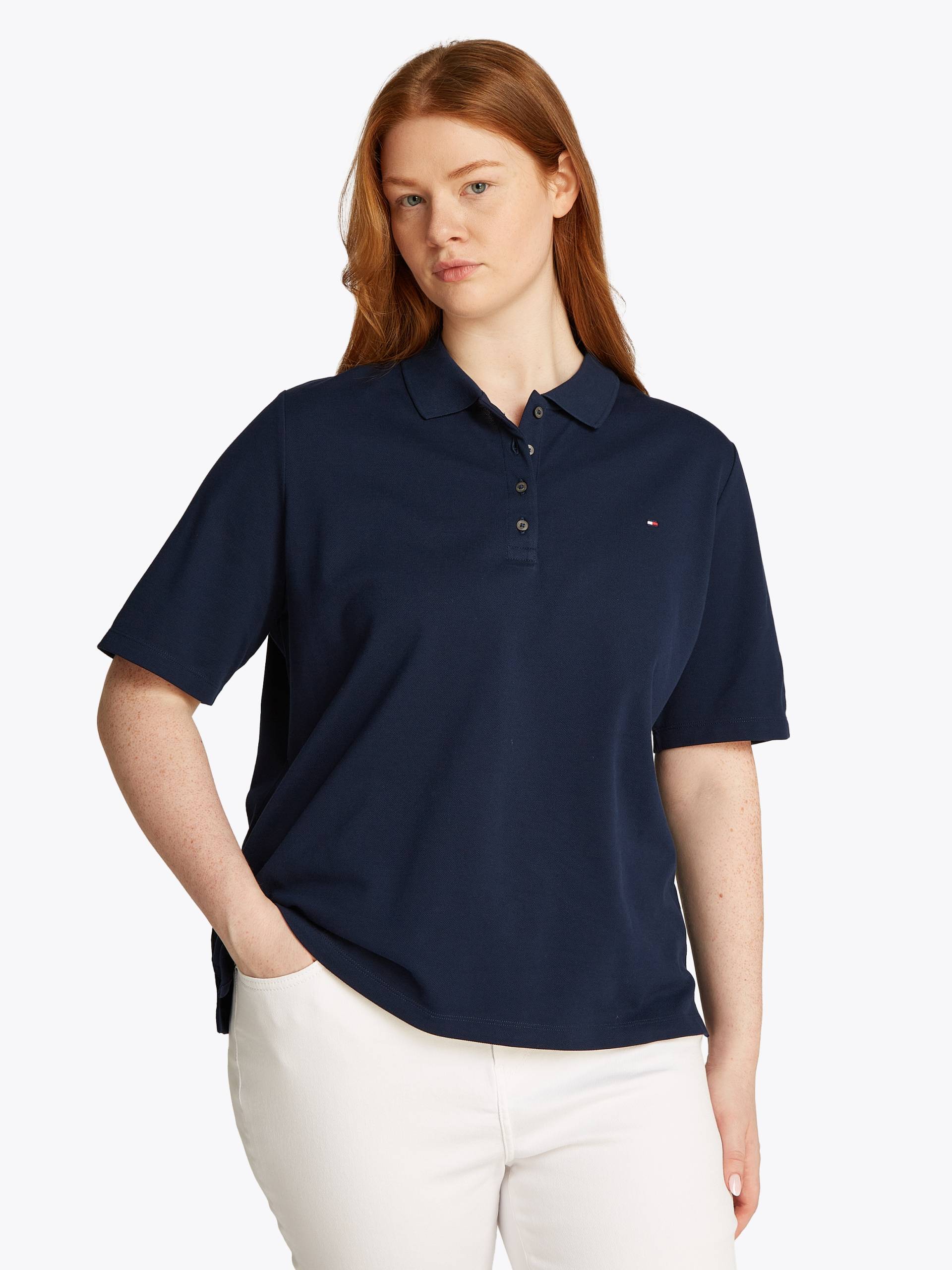 Tommy Hilfiger Curve Poloshirt »CRV 1985 REG PIQUE POLO SS«, in grossen Grössen von TOMMY HILFIGER Curve