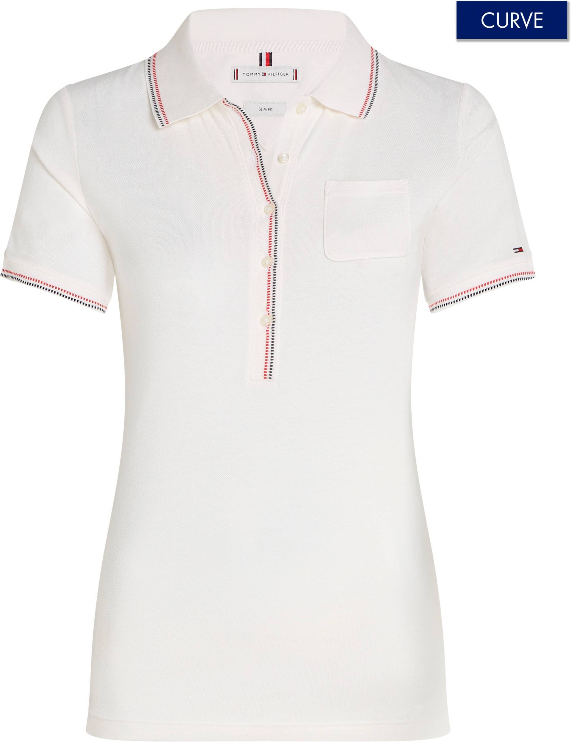 Tommy Hilfiger Curve Poloshirt »CRV SLIM RWB TIPPING POLO 1/2SLV«, Grosse Grössen von TOMMY HILFIGER Curve