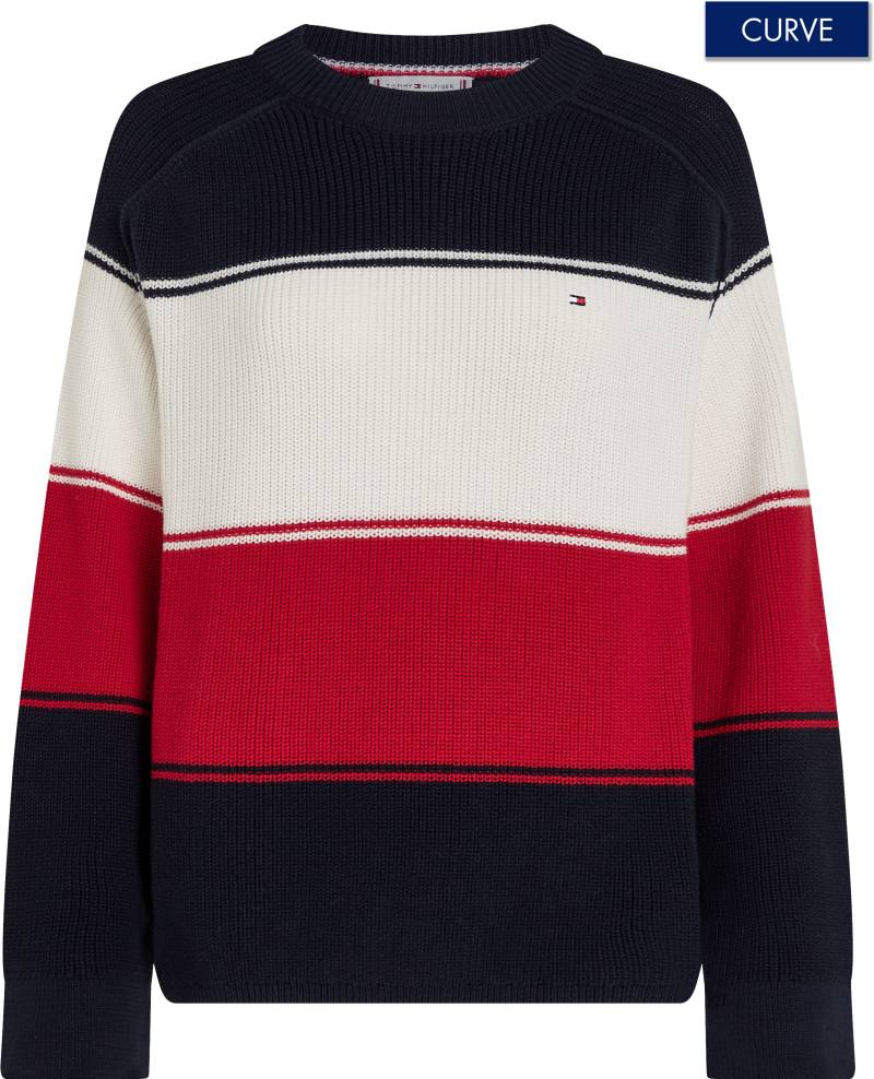 Tommy Hilfiger Curve Rundhalspullover »CRV CO CARDI STITCH C-NK SWT«, Grosse Grössen von TOMMY HILFIGER Curve