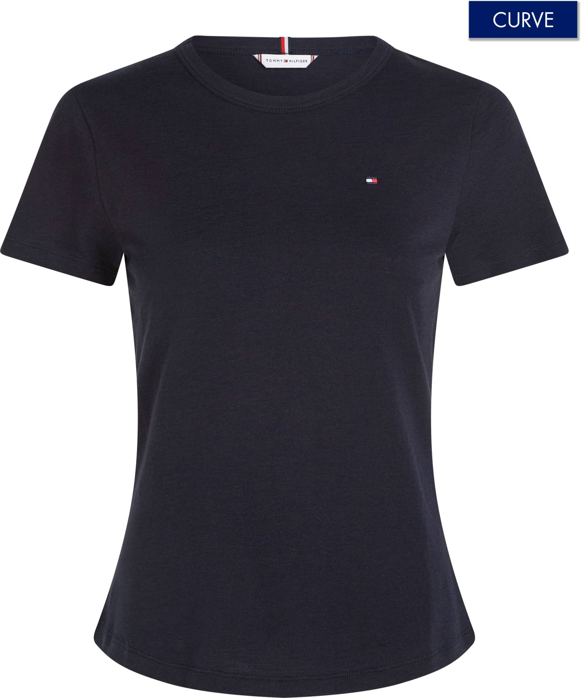 Tommy Hilfiger Curve Rundhalsshirt »CRV 1985 SLIM SLUB C-NK SS«, Grosse Grössen von TOMMY HILFIGER Curve