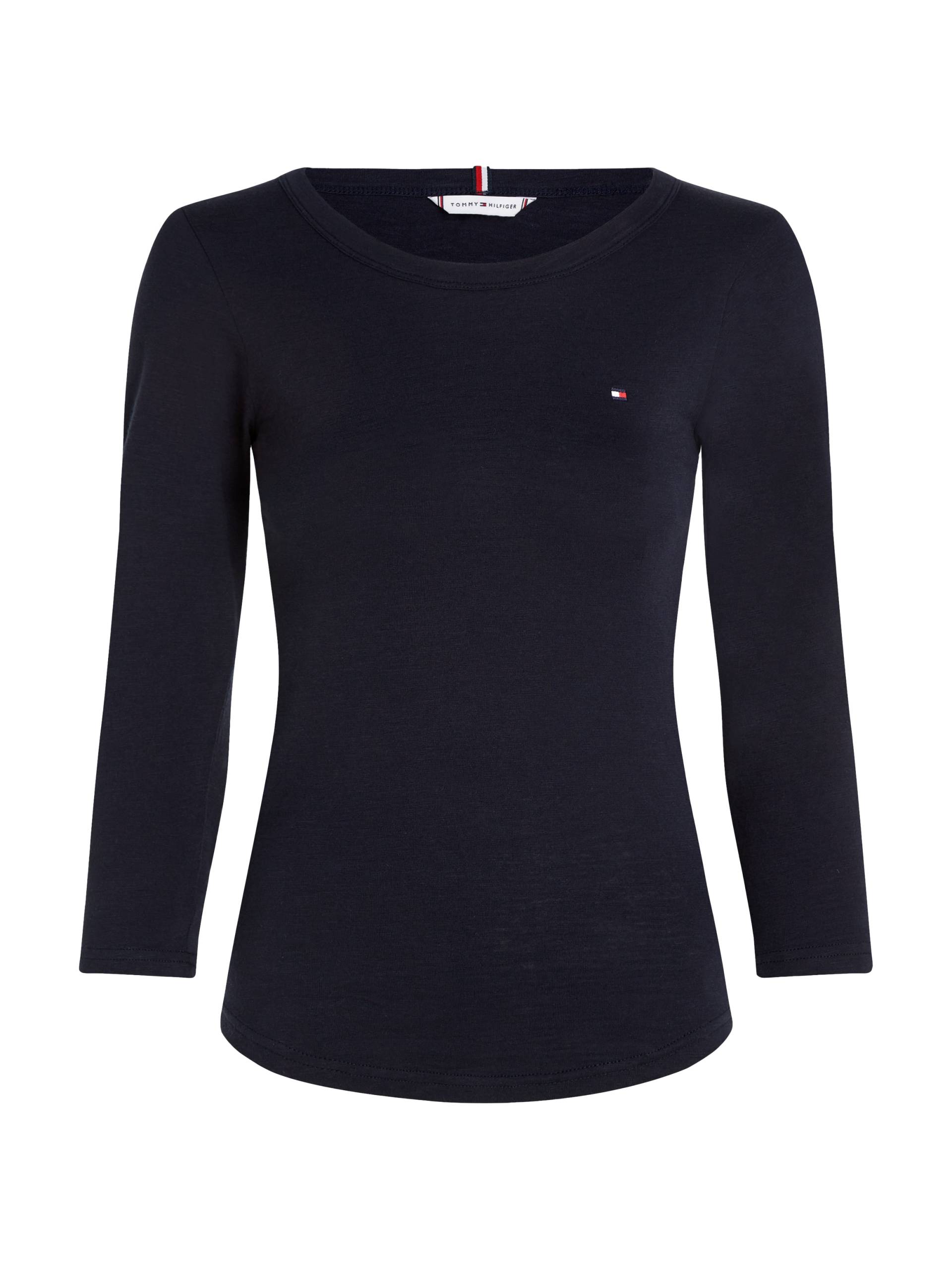 Tommy Hilfiger Curve Rundhalsshirt »CRV 1985 SLIM SLUB OPEN 3/4 SLV«, Grosse Grössen von TOMMY HILFIGER Curve