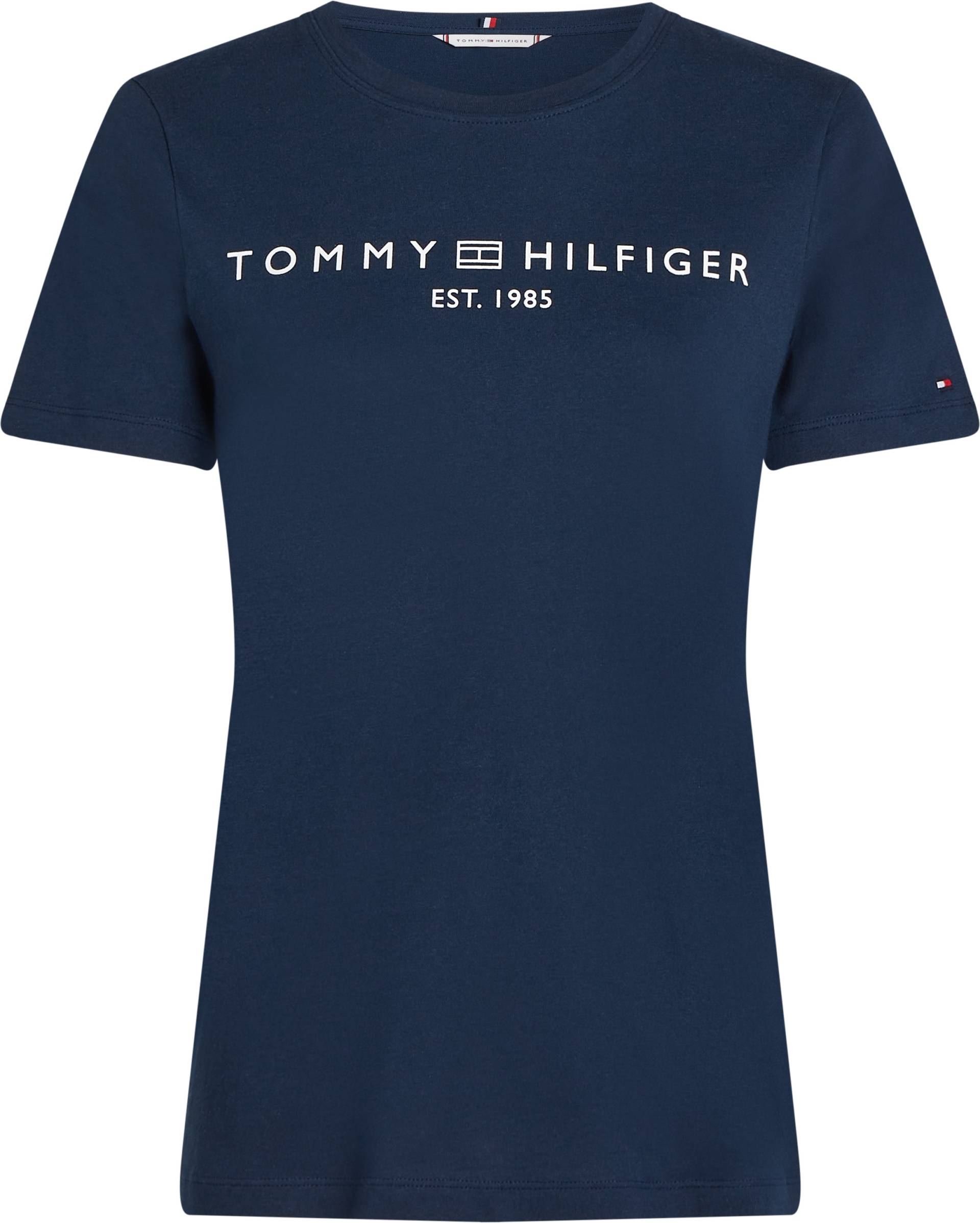 Tommy Hilfiger Curve Rundhalsshirt »CRV REG CORP LOGO C-NK SS«, in grösseren Grössen verfügbar, mit Logostickerei von TOMMY HILFIGER Curve