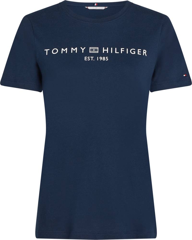 Tommy Hilfiger Curve Rundhalsshirt »CRV REG CORP LOGO C-NK SS«, in grösseren Grössen verfügbar, mit Logostickerei von TOMMY HILFIGER Curve