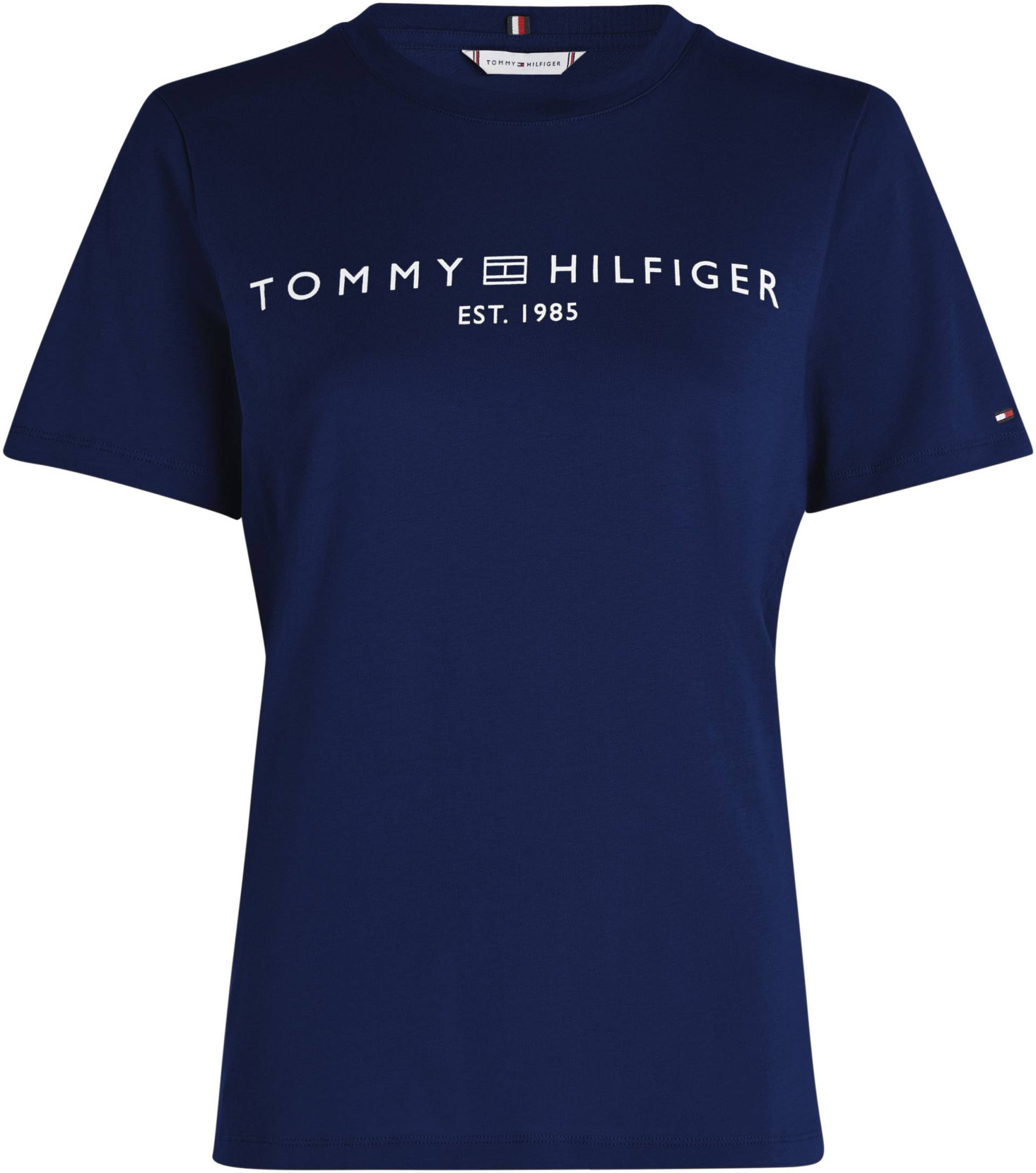 Tommy Hilfiger Curve Rundhalsshirt »CRV REG CORP LOGO C-NK SS«, Auch in grösseren Grössen verfügbar, mit Logostickerei von TOMMY HILFIGER Curve