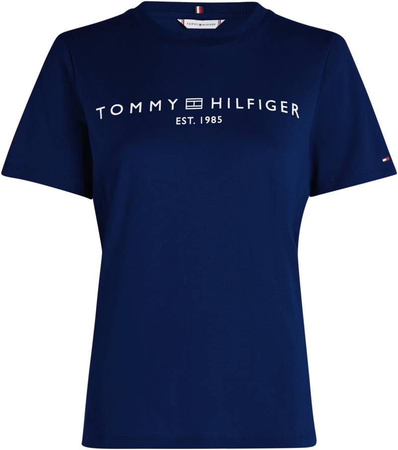 Tommy Hilfiger Curve Rundhalsshirt »CRV REG CORP LOGO C-NK SS«, Auch in grösseren Grössen verfügbar, mit Logostickerei von TOMMY HILFIGER Curve