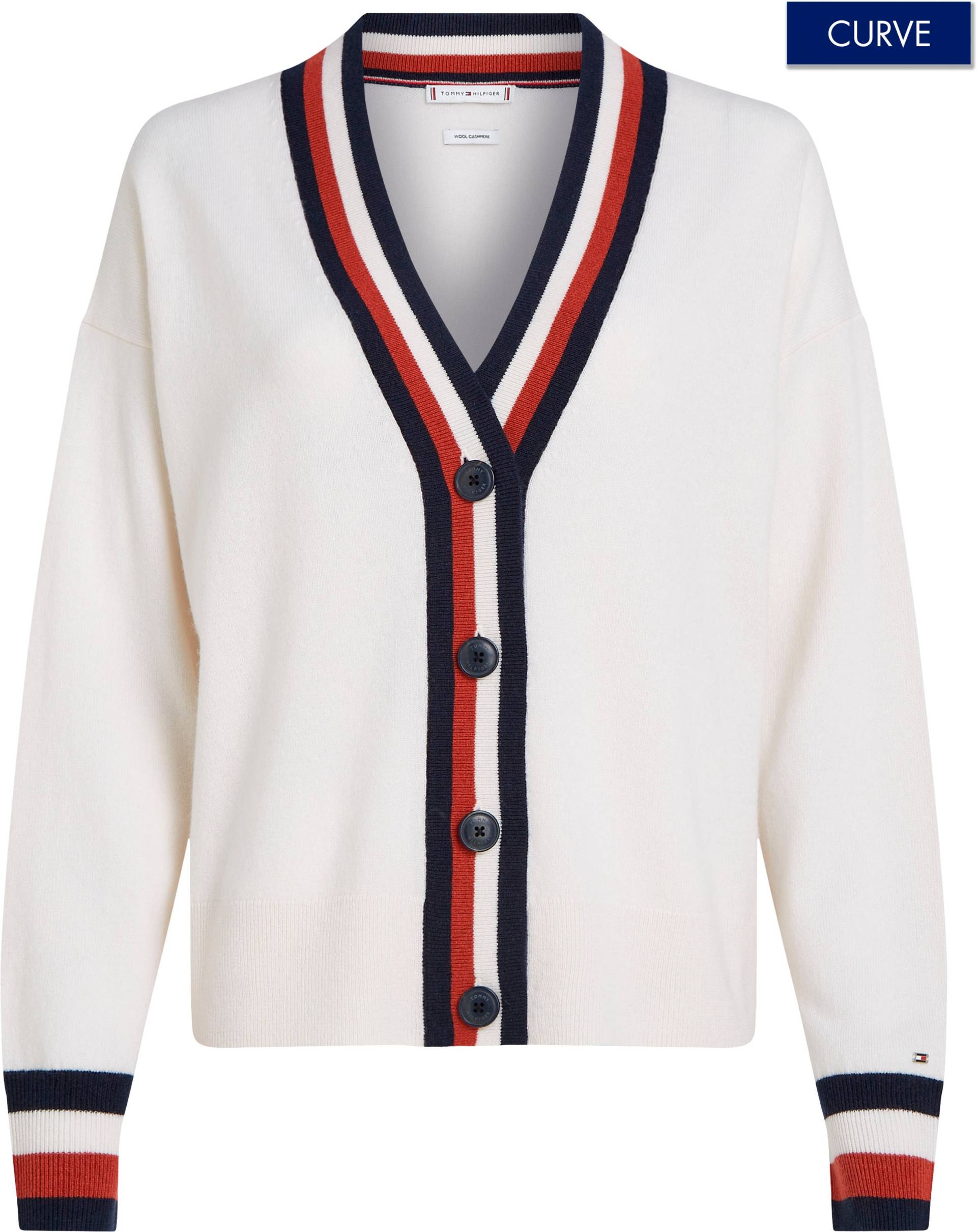 Tommy Hilfiger Curve Strickjacke »CRV GLOBAL STP WOOL CASH CARDI«, Grosse Grössen von TOMMY HILFIGER Curve