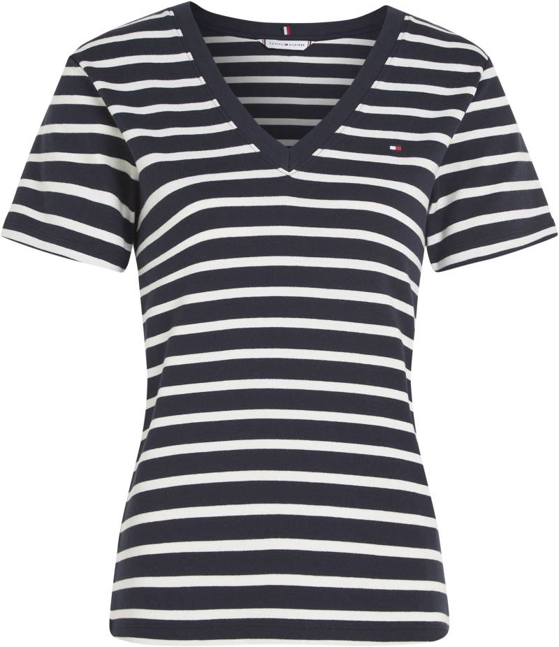 Tommy Hilfiger Curve V-Shirt »CRV NEW SLIM CODY V-NECK SS«, mit Logostickerei von TOMMY HILFIGER Curve