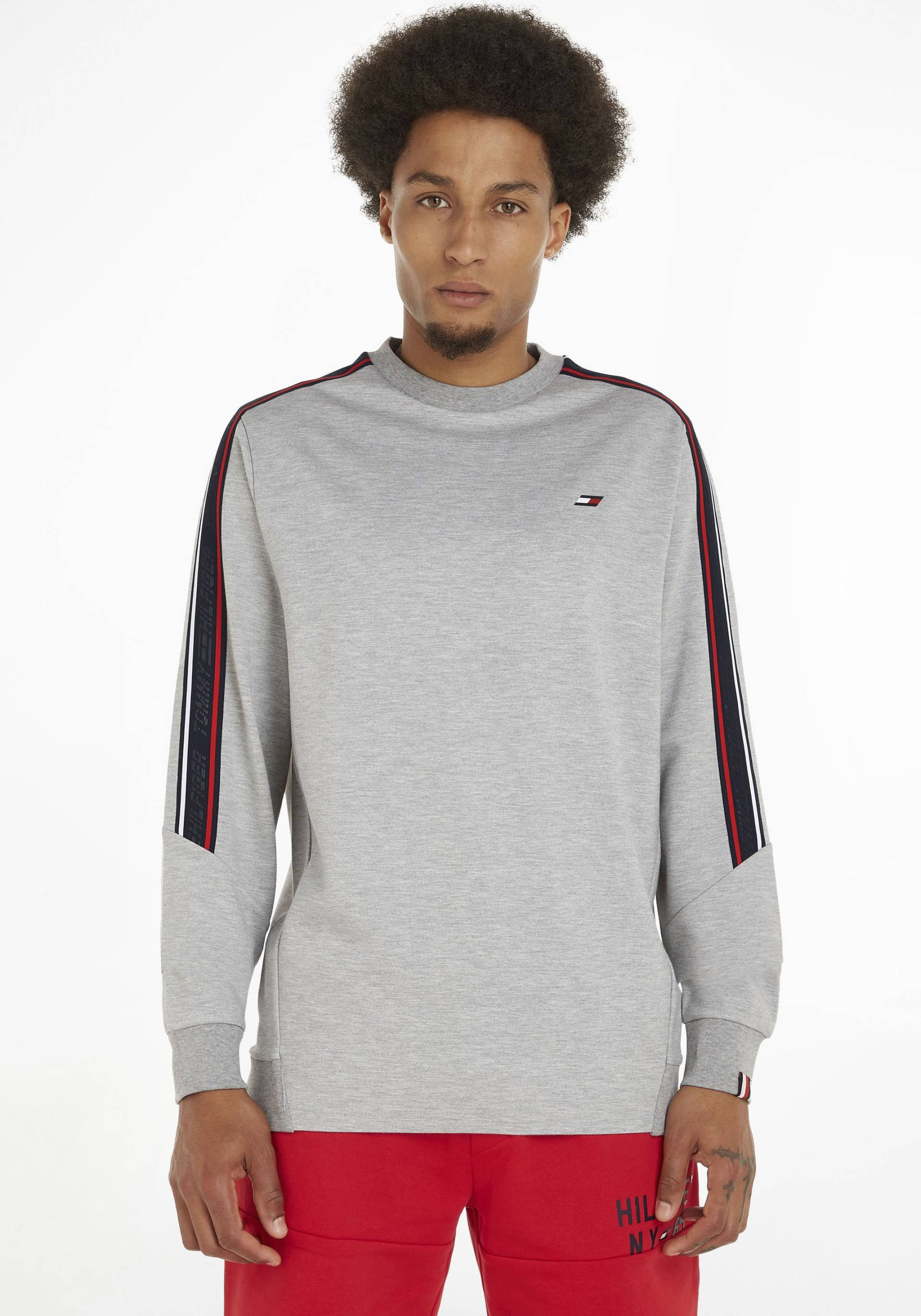 Tommy Hilfiger Sport Sweatshirt »TEXTURED TAPE CREW«, mit Tommy Hilfiger Logoband über Schultern und Oberarmen von TOMMY HILFIGER Sport