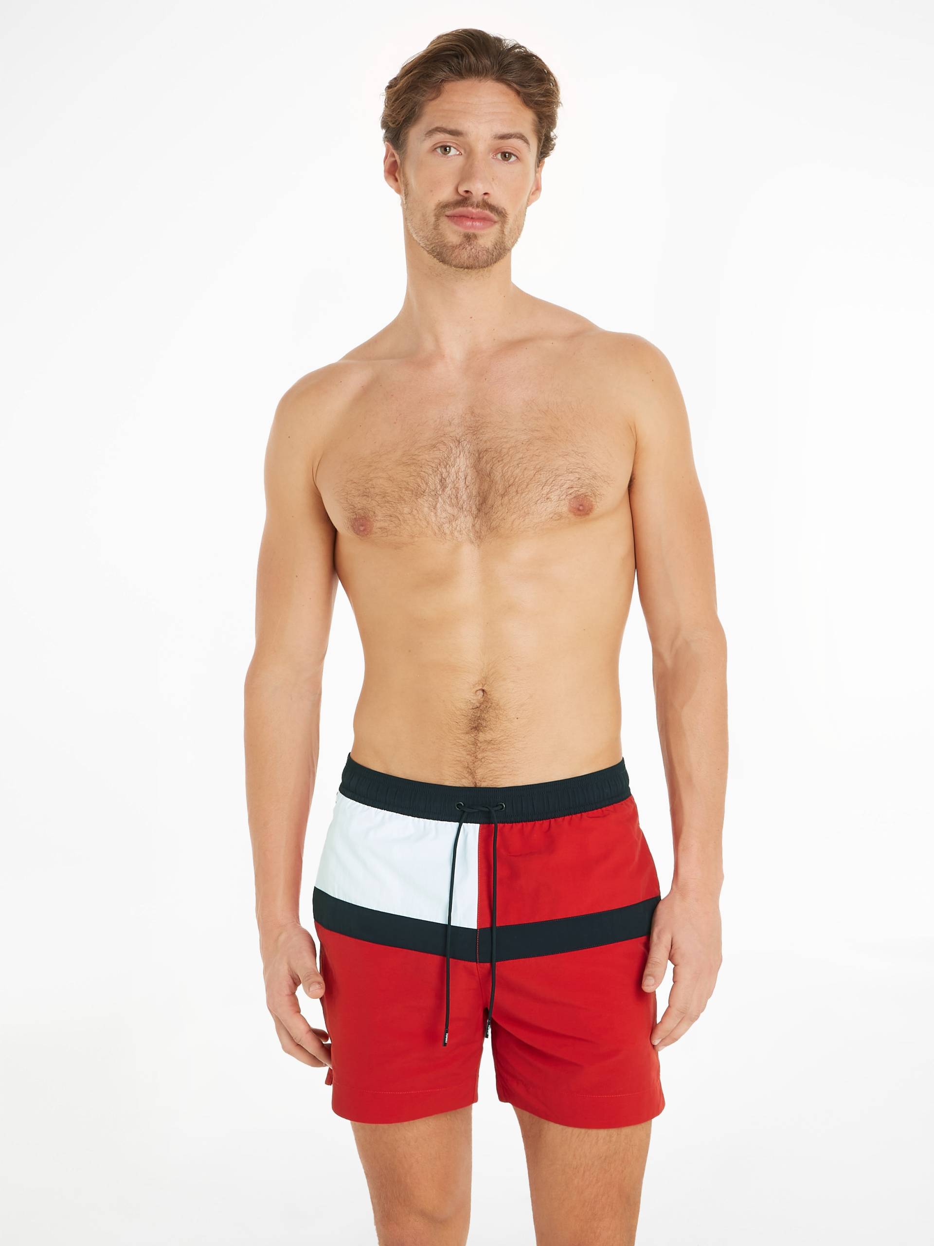 Tommy Hilfiger Swimwear Badeshorts »MEDIUM DRAWSTRING«, in mehrfarbiger Optik von TOMMY HILFIGER Swimwear