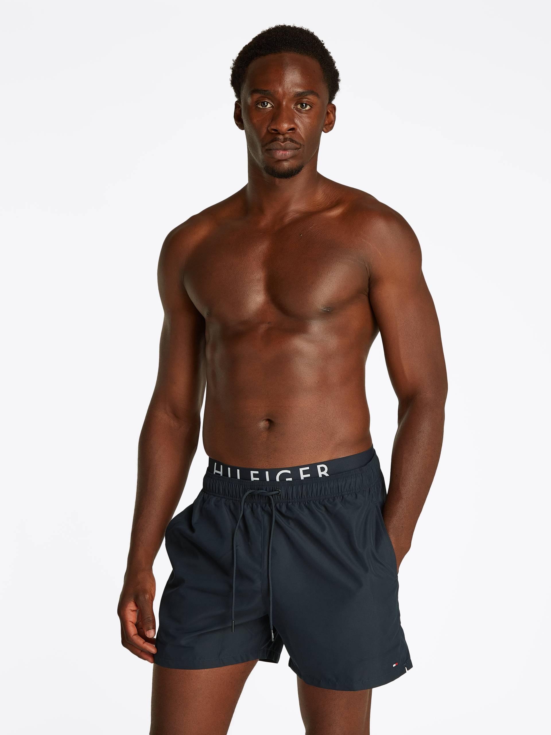 Tommy Hilfiger Swimwear Badeshorts »MEDIUM DRAWSTRING DW«, mit Bindeband, mit Logoschriftzug von TOMMY HILFIGER Swimwear