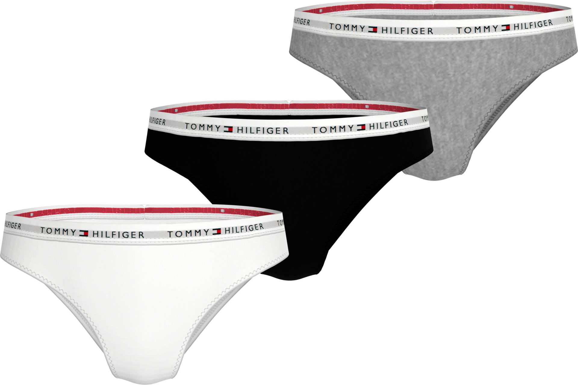 Tommy Hilfiger Underwear Bikinislip »3 PACK BIKINI (EXT. SIZES)«, (Packung, 3 St., 3er), mit Logobund von TOMMY HILFIGER Underwear