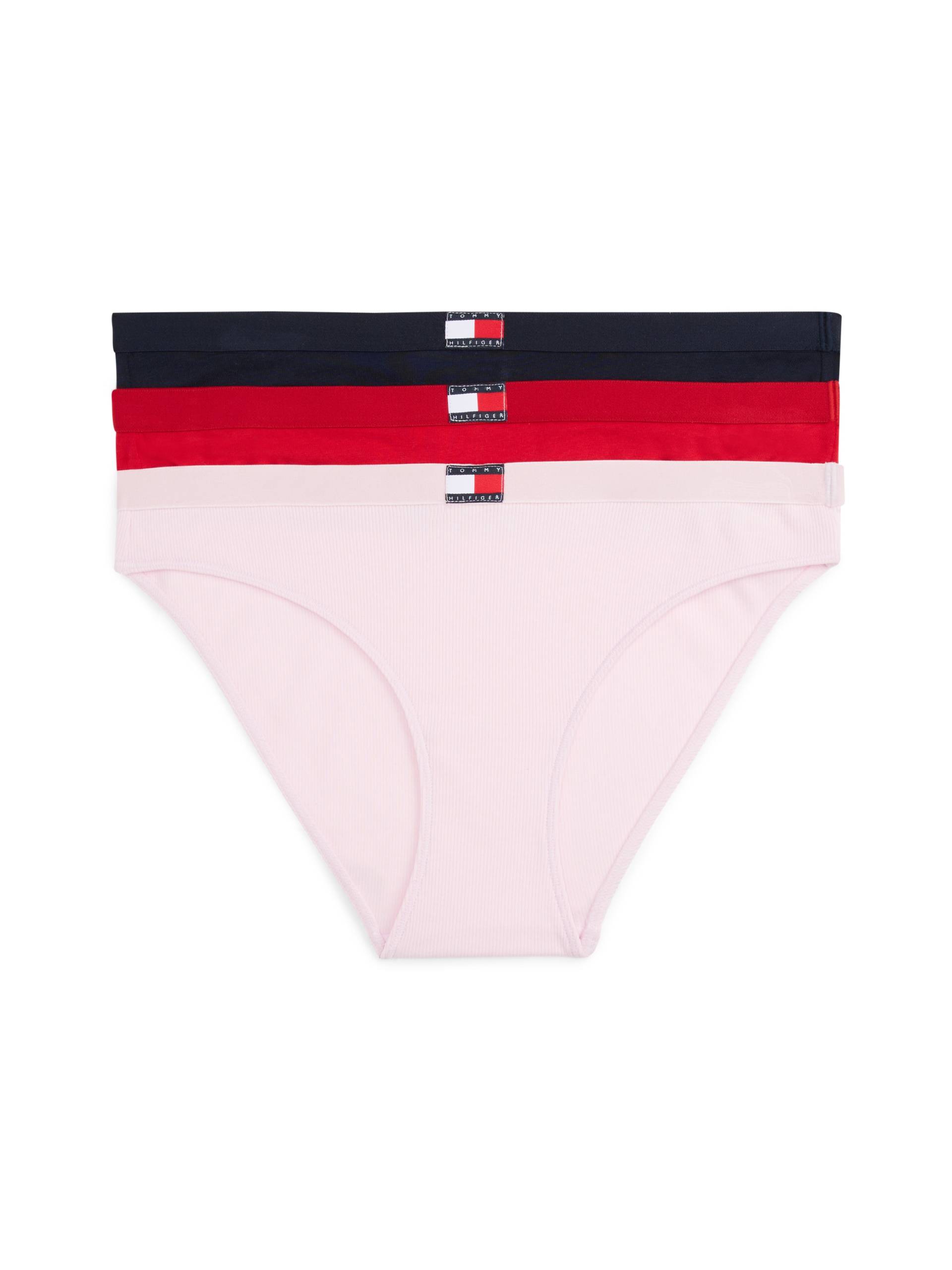 Tommy Hilfiger Underwear Bikinislip »3 PACK BIKINI«, (Packung, 3 St., 3er), mit gerippter Struktur, Logo von TOMMY HILFIGER Underwear