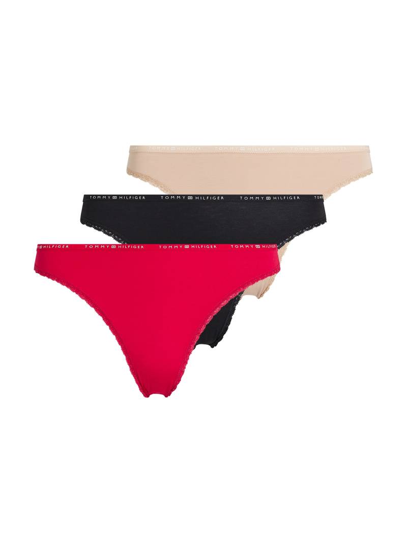 Tommy Hilfiger Underwear Bikinislip »3 PACK LACE BIKINI«, (Packung, 3 St., 3er), mit Spitzenkante, Logoschriftzug von TOMMY HILFIGER Underwear