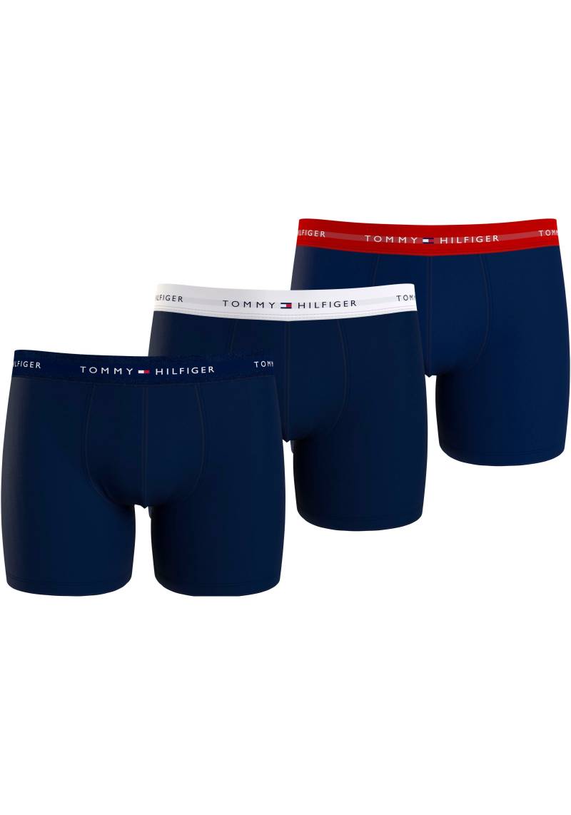 Tommy Hilfiger Underwear Boxershorts »3P BOXER BRIEF WB«, (Packung, 3 St., 3er-Pack), mit kontrastfarbenem Logobund von TOMMY HILFIGER Underwear