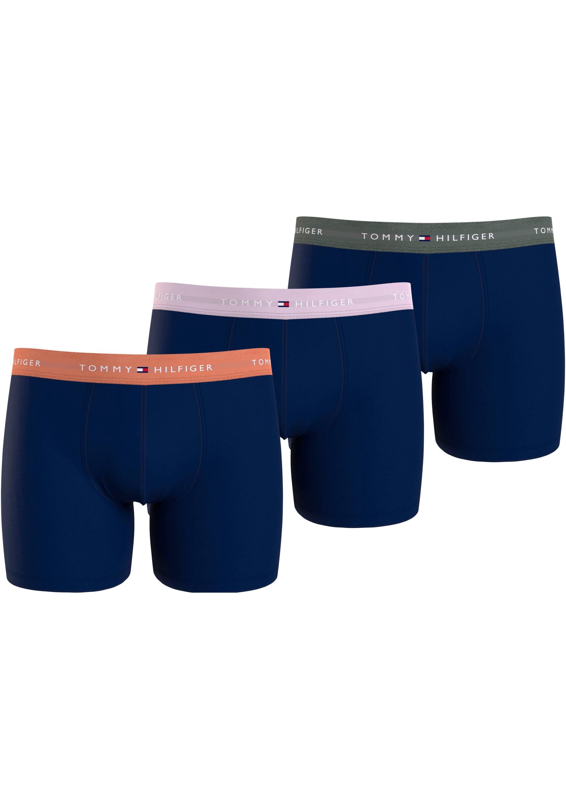 Tommy Hilfiger Underwear Boxershorts »3P BOXER BRIEF WB«, (Packung, 3 St., 3er-Pack), mit kontrastfarbenem Logobund von TOMMY HILFIGER Underwear