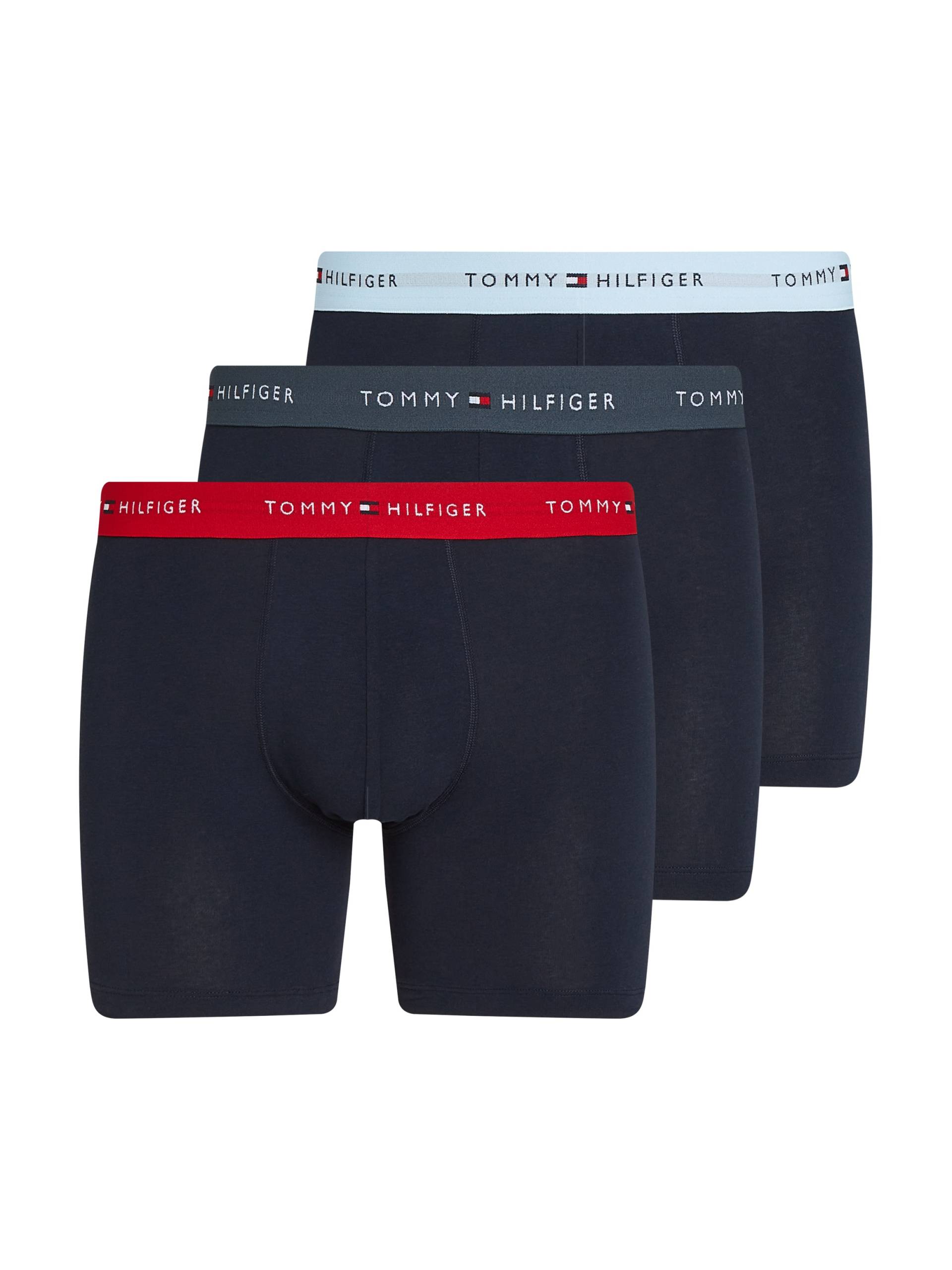 Tommy Hilfiger Underwear Boxershorts »3P BOXER BRIEF WB«, (Packung, 3 St., 3er-Pack), mit kontrastfarbenem Logobund von TOMMY HILFIGER Underwear