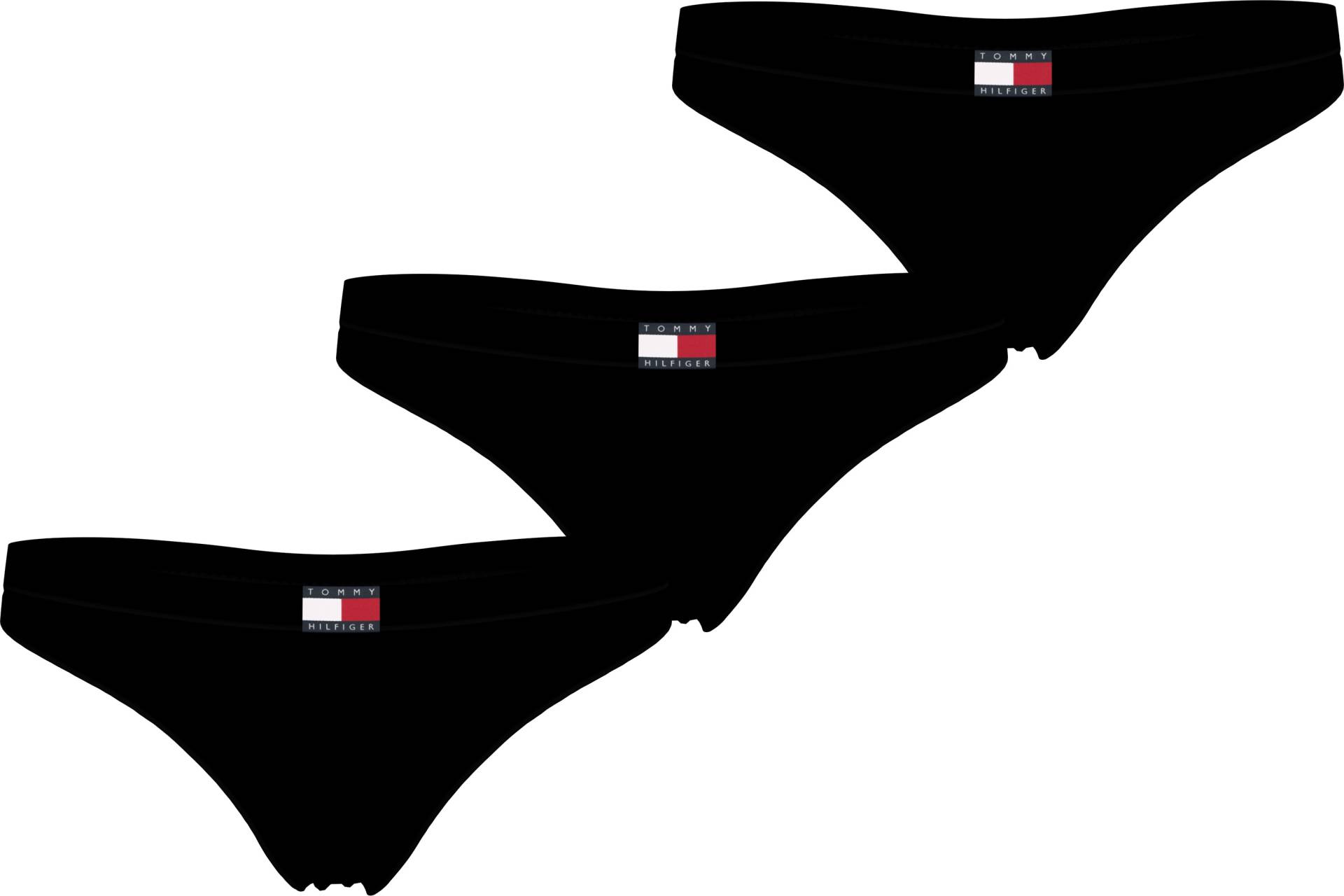 Tommy Hilfiger Underwear Slip »3 PACK FLAG THONG (EXT. SIZE)«, (Packung, 3 St., 3er), mit Logo-Stretchbund von TOMMY HILFIGER Underwear