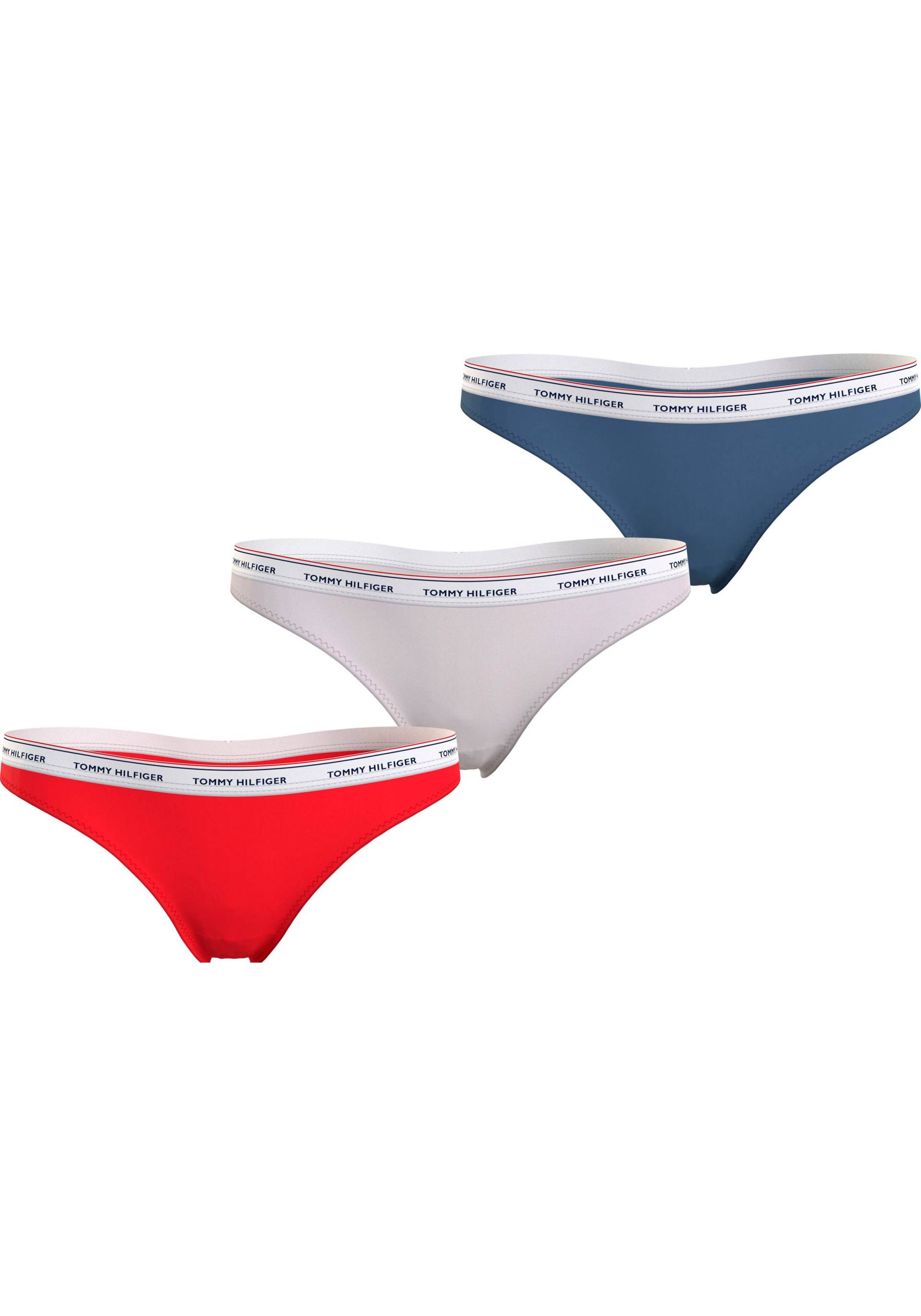 Tommy Hilfiger Underwear Slip »3 PACK THONG (EXT SIZES)«, (Packung, 3er), mit Tommy Hilfiger Logobund von TOMMY HILFIGER Underwear