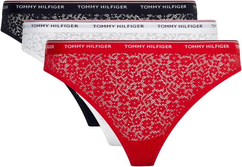 Tommy Hilfiger Underwear Slip »3 PACK THONG LACE (EXT SIZES)«, (Packung, 3er-Pack), mit Tommy Hilfiger Logobund von TOMMY HILFIGER Underwear