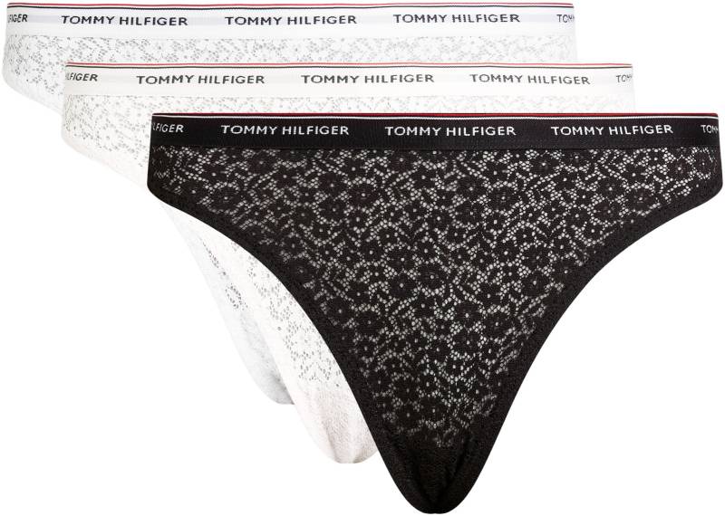 Tommy Hilfiger Underwear Slip »3 PACK THONG LACE (EXT SIZES)«, (Packung, 3er-Pack), mit Tommy Hilfiger Logobund von TOMMY HILFIGER Underwear