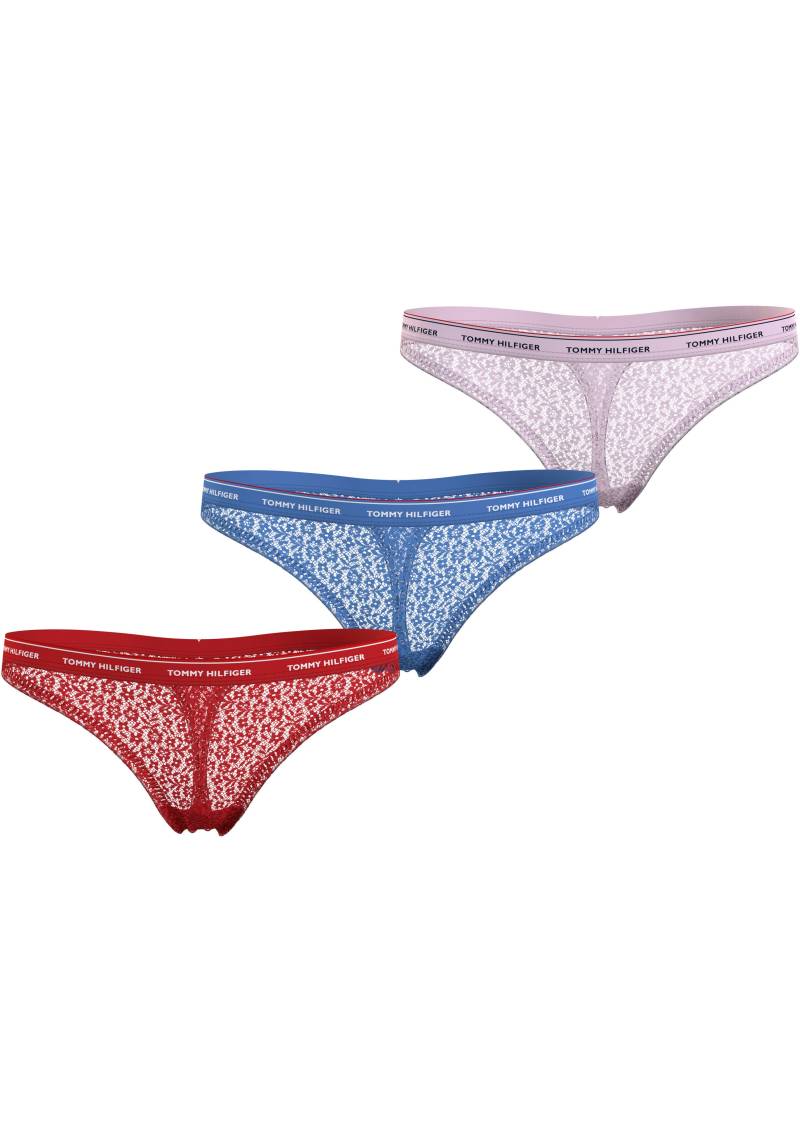 Tommy Hilfiger Underwear Slip »3 PACK THONG LACE (EXT SIZES)«, (Packung, 3er-Pack), mit Tommy Hilfiger Logobund von TOMMY HILFIGER Underwear