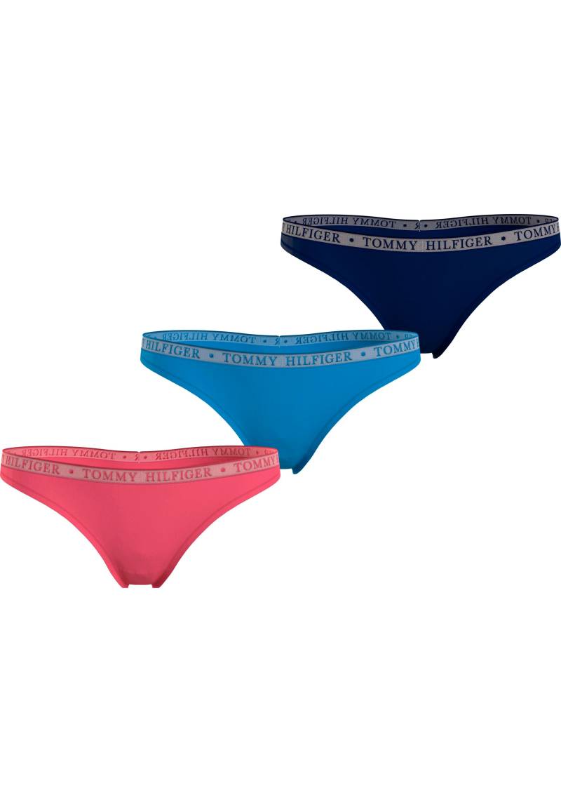 Tommy Hilfiger Underwear Slip »LACE 3P THONG (EXT SIZES)«, (Packung, 3er-Pack), mit Tommy Hilfiger Logobund von TOMMY HILFIGER Underwear