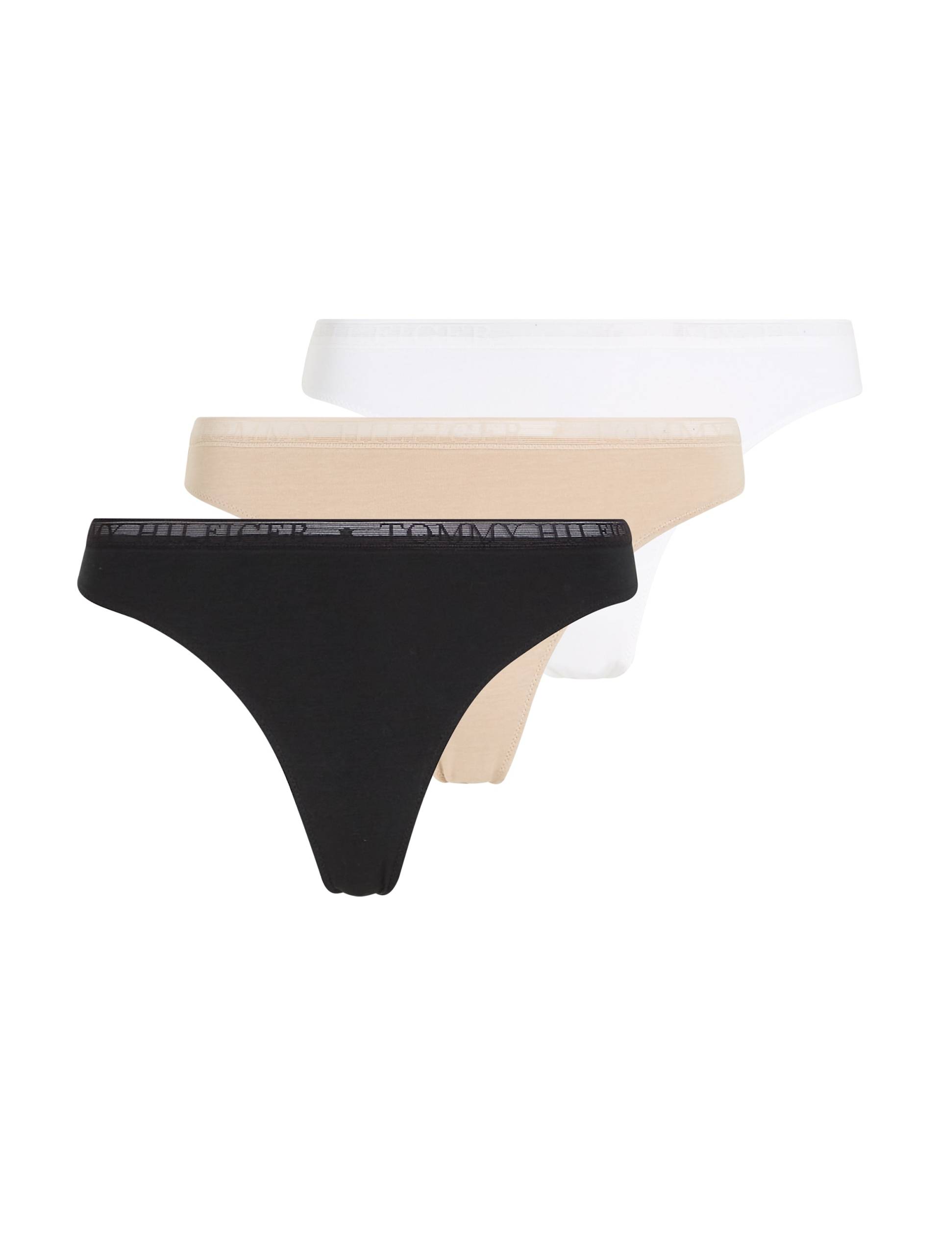 Tommy Hilfiger Underwear Slip »LACE 3P THONG (EXT SIZES)«, (Packung, 3er-Pack), mit Tommy Hilfiger Logobund von TOMMY HILFIGER Underwear