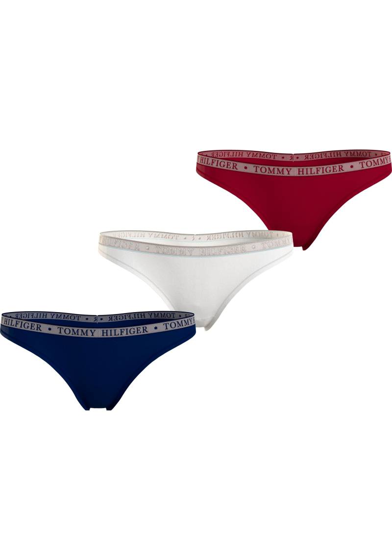 Tommy Hilfiger Underwear Slip »LACE 3P THONG (EXT SIZES)«, (Packung, 3er-Pack), mit Tommy Hilfiger Logobund von TOMMY HILFIGER Underwear