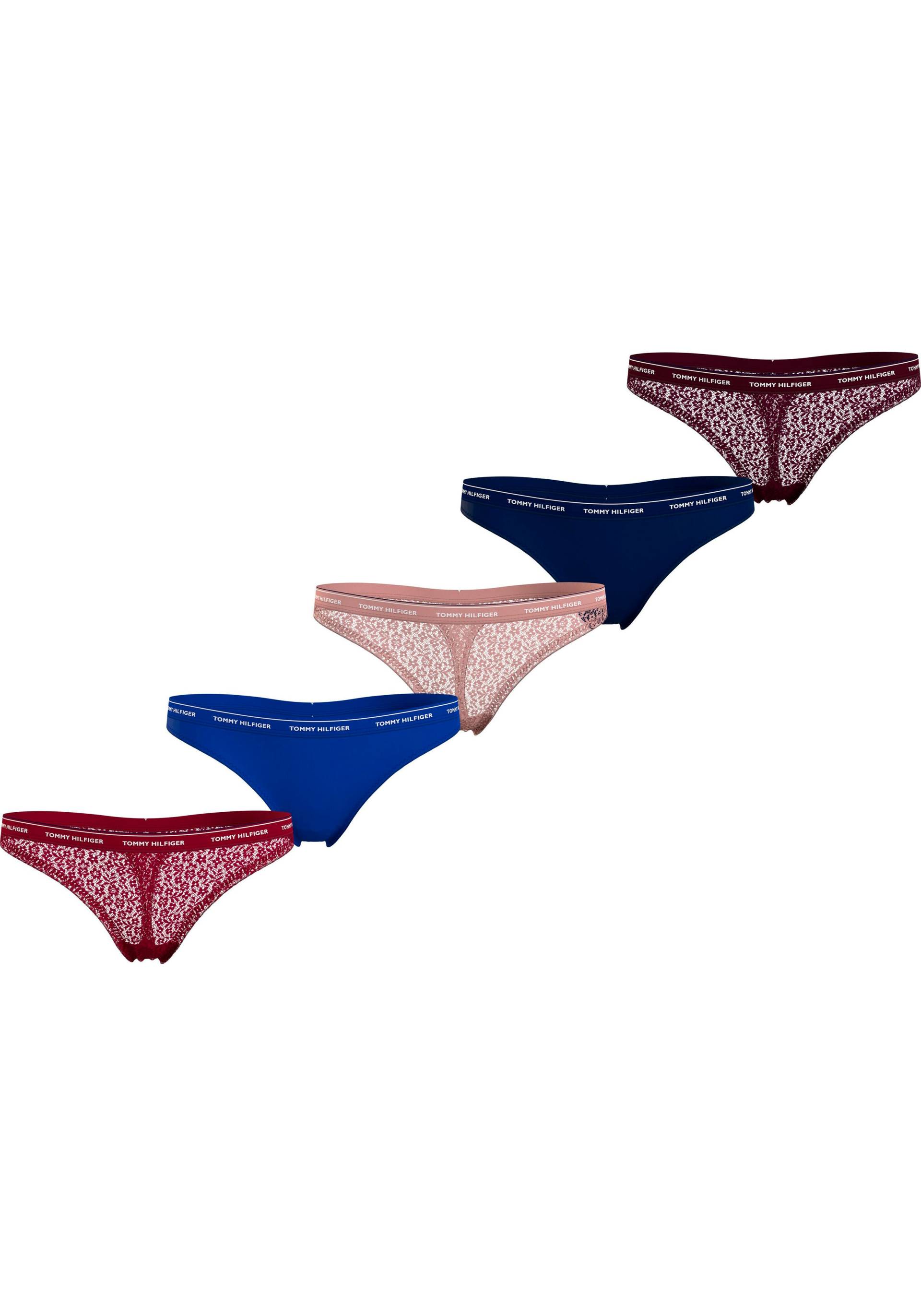 Tommy Hilfiger Underwear Slip »THONG 5 PACK GIFTING«, (Packung, 5 St., 5er-Pack), mit modischem Logobund in Labelfarben von TOMMY HILFIGER Underwear