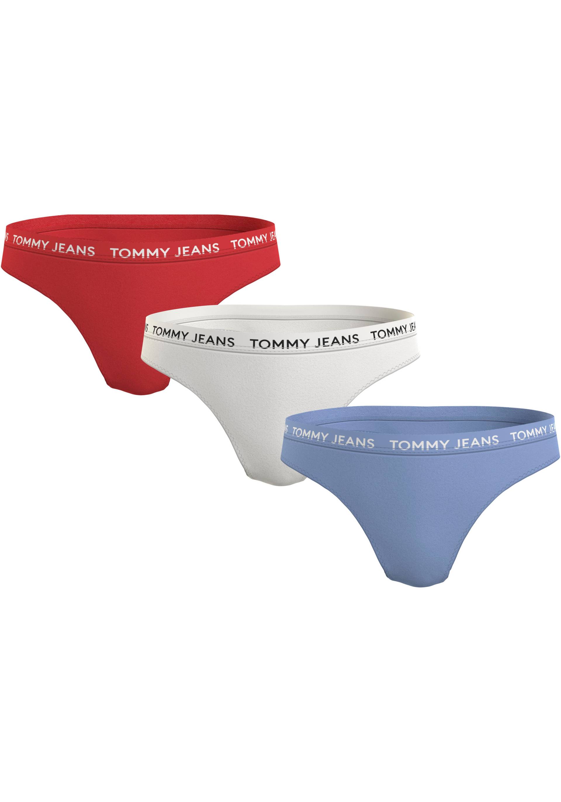 Tommy Hilfiger Underwear Slip »3P CLASSIC THONG (EXT SIZES)«, (Packung, 3 St., 3er), mit Tommy Jeans Logo-Elastikbund von TOMMY HILFIGER Underwear