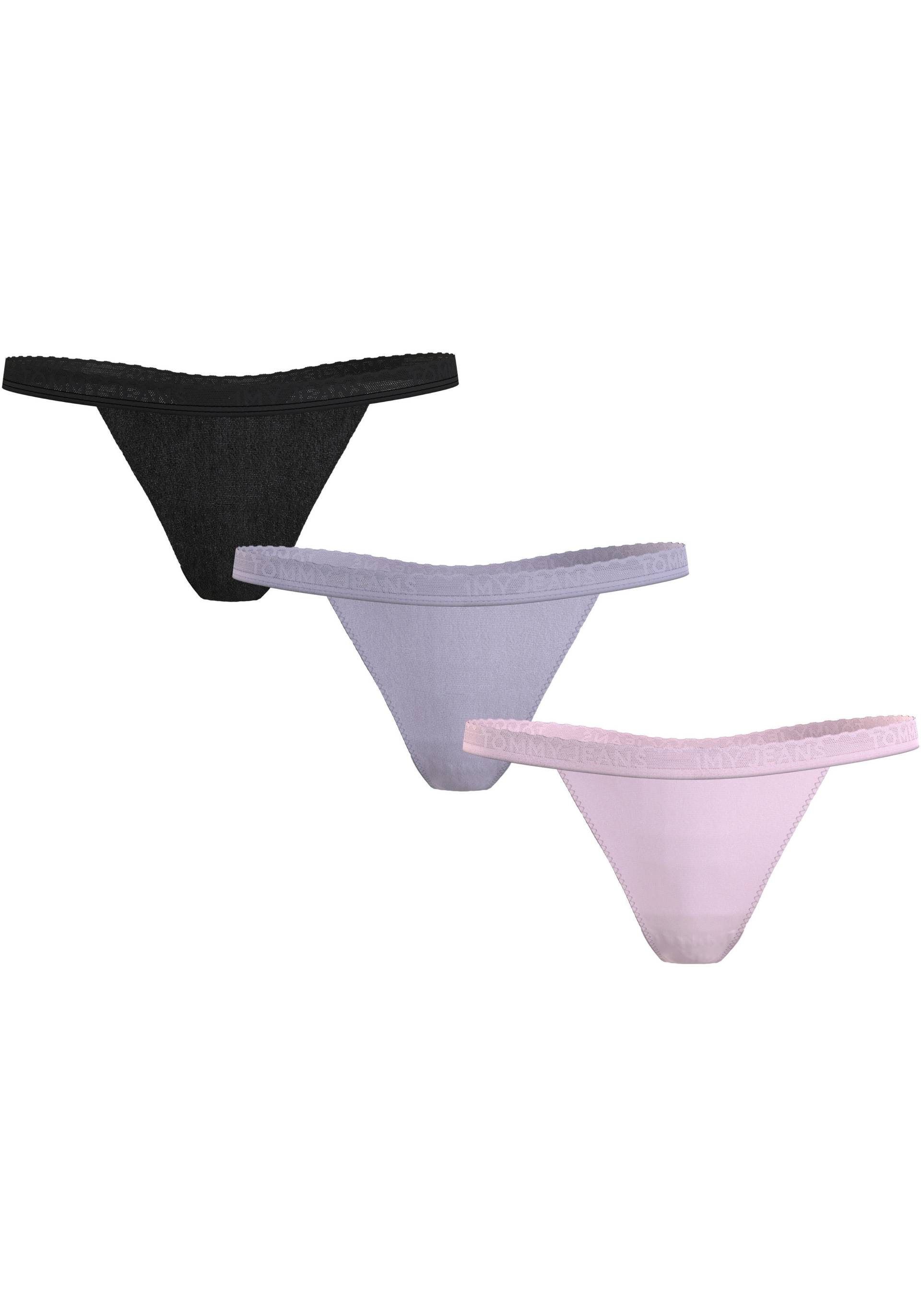 Tommy Hilfiger Underwear Tanga »3P TANGA THONG«, (Packung, 3 St., 3er), mit Tommy Jeans Lgoo-Schriftzug von TOMMY HILFIGER Underwear